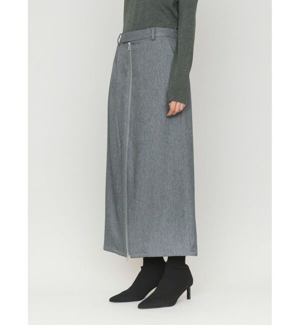 MIDIUMISOLID「MIDIUMISOLID for Ladies フロントジップスカート」|スカート|