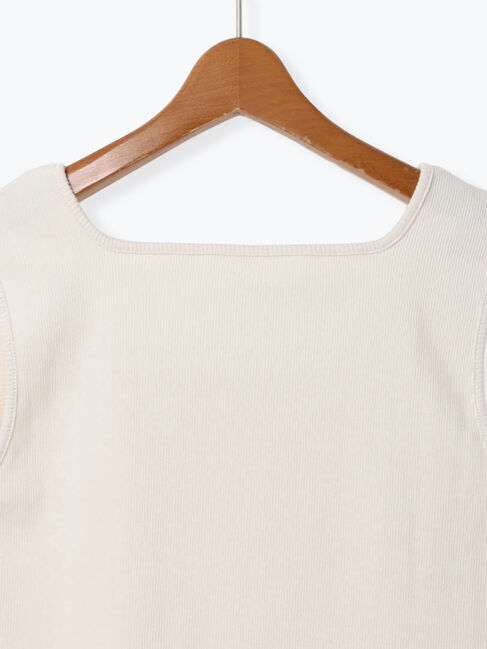 Lugnoncure「テレコスクエアネックタンクトップ」|タンクトップ|