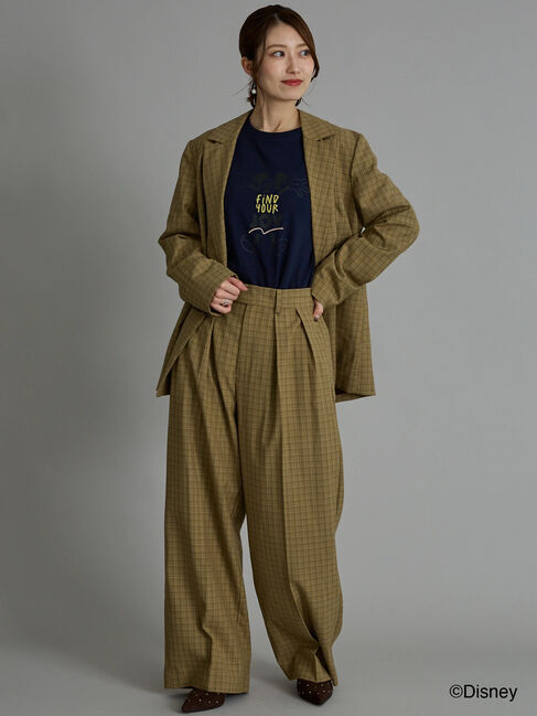 Te chichi「【Disney】ミッキー/配色ロゴロンT」|Tシャツ・カットソー|