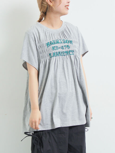 SM2「[接触冷感]シャーリングロゴプリントTシャツ」|Tシャツ・カットソー|グレー