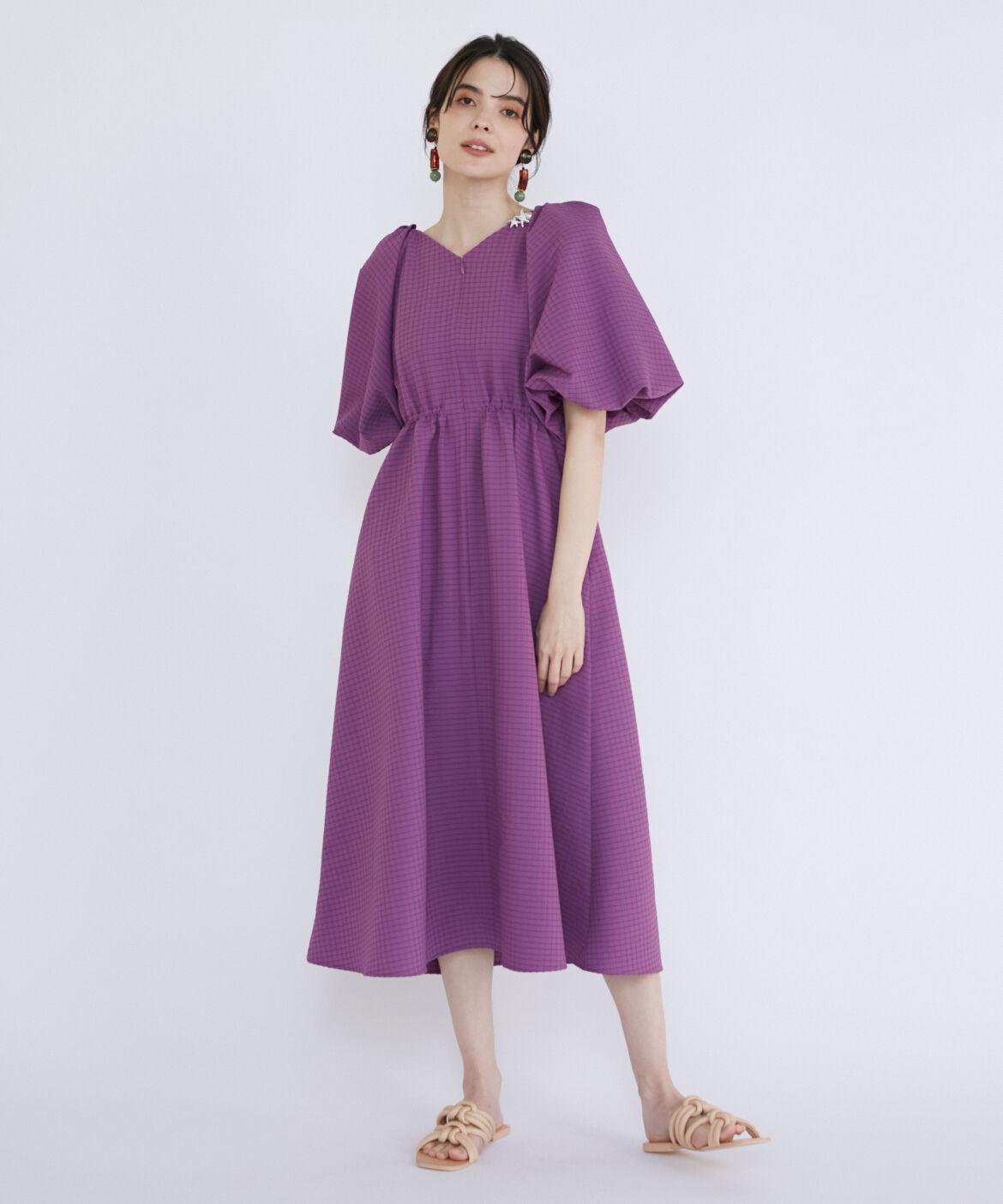 Maglie le cassetto「バルーンスリーブワンピース」|ワンピース|パープル2