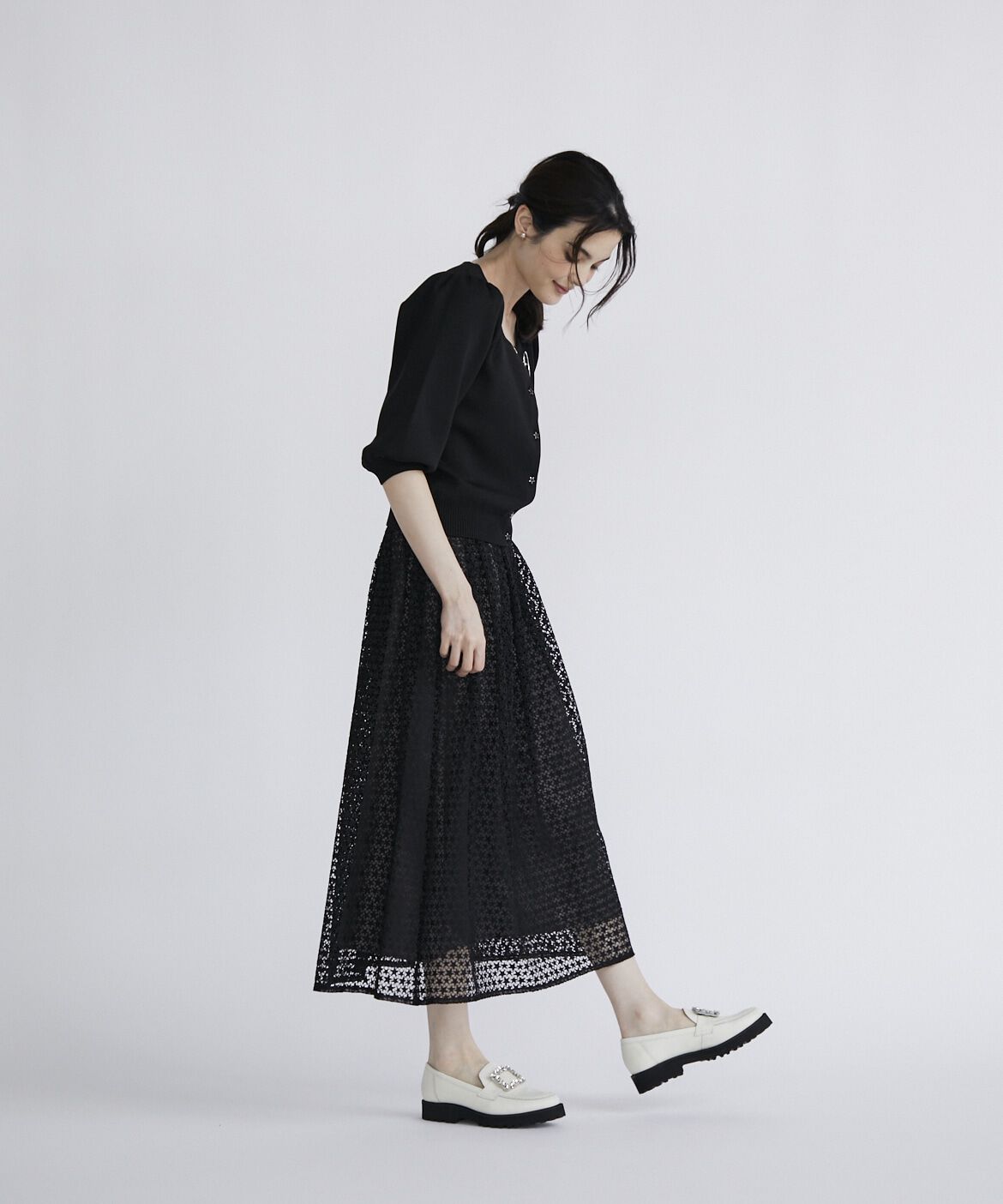 Maglie le cassetto「スクエアネックカーディガン」|カーディガン|