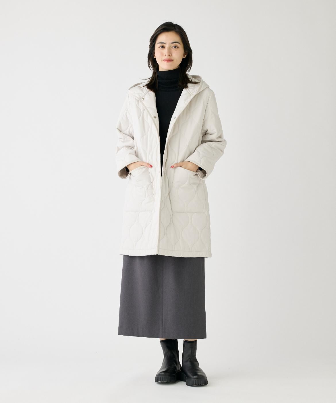 I.T.'S international「フード付きキルティングコート《LIMONTA EAST》」|その他|