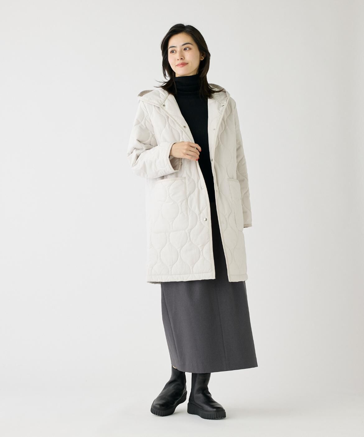 I.T.'S international「フード付きキルティングコート《LIMONTA EAST》」|その他|