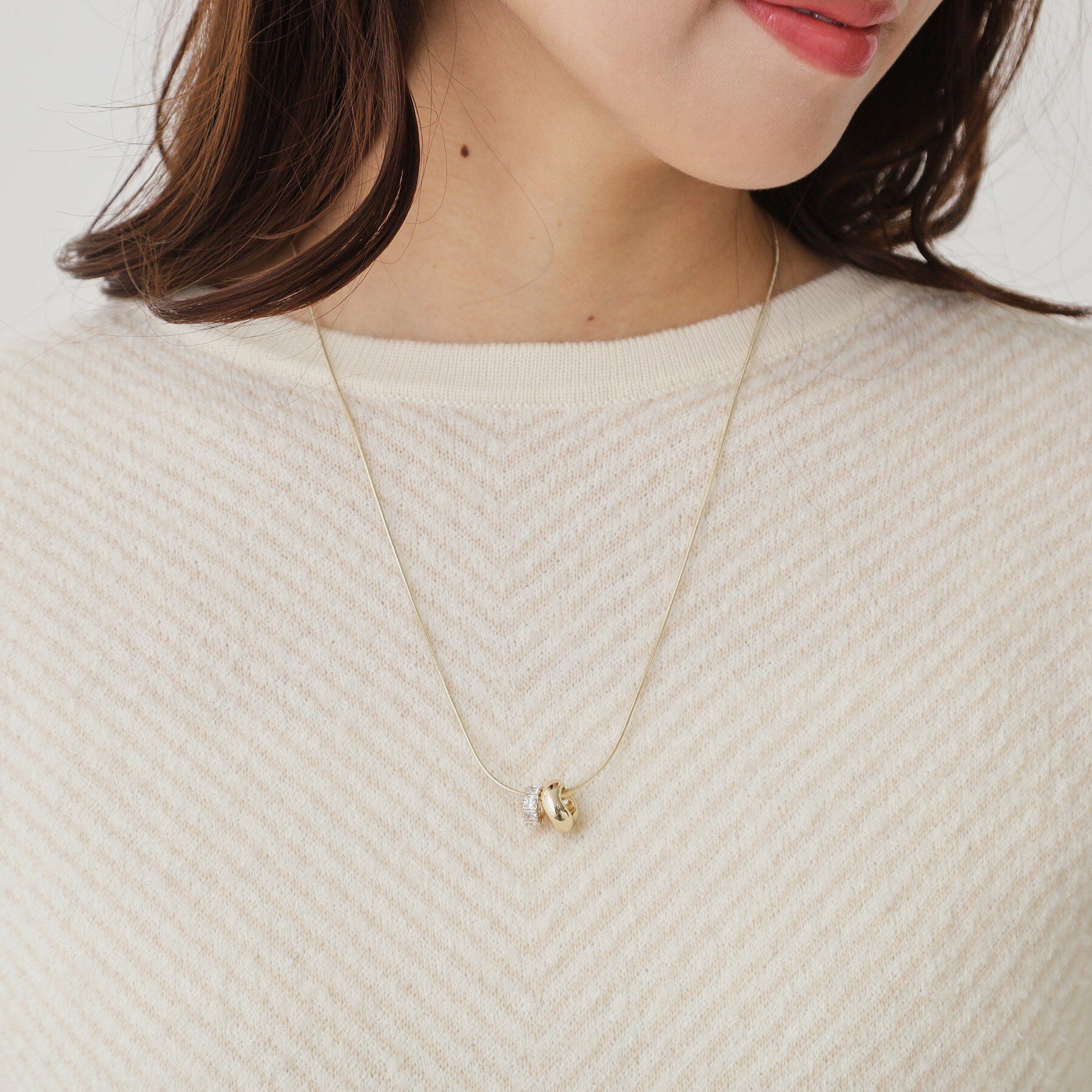 COUP DE CHANCE「Wポイントショート」|ネックレス|