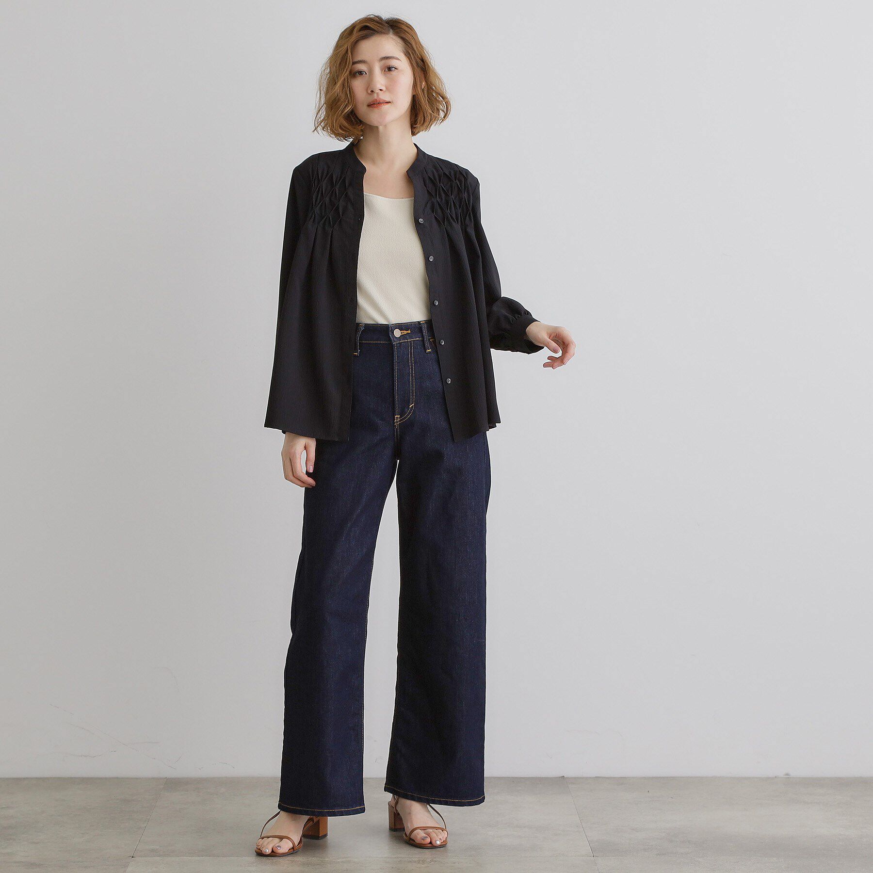 grove「【ラフにもキレイにも、着回し力◎】2WAYスクエアニットタンク」|キャミソール|