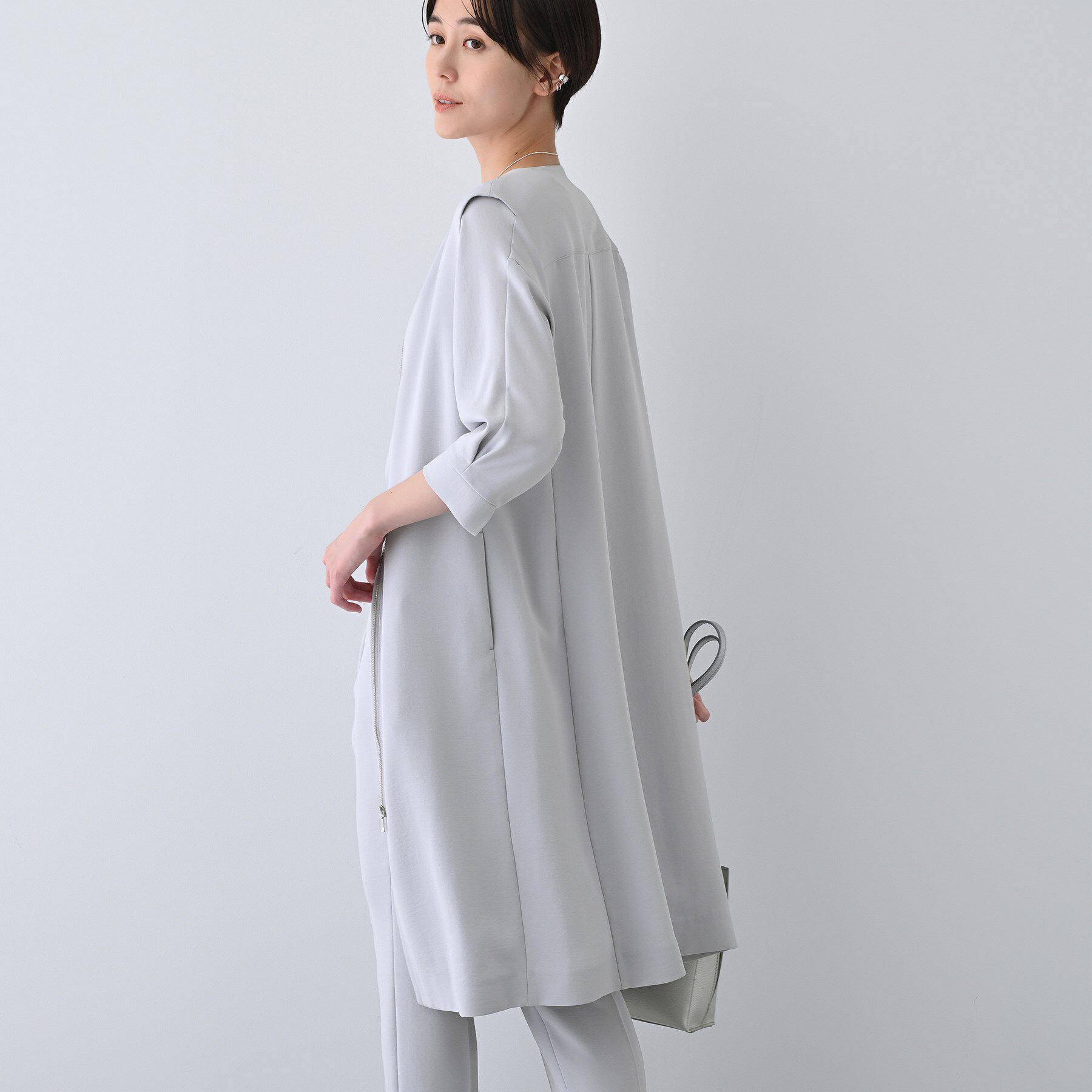 INDIVI「【着る日傘/遮熱/UVケア】ロングジレジャケット」|ベスト・ジレ|