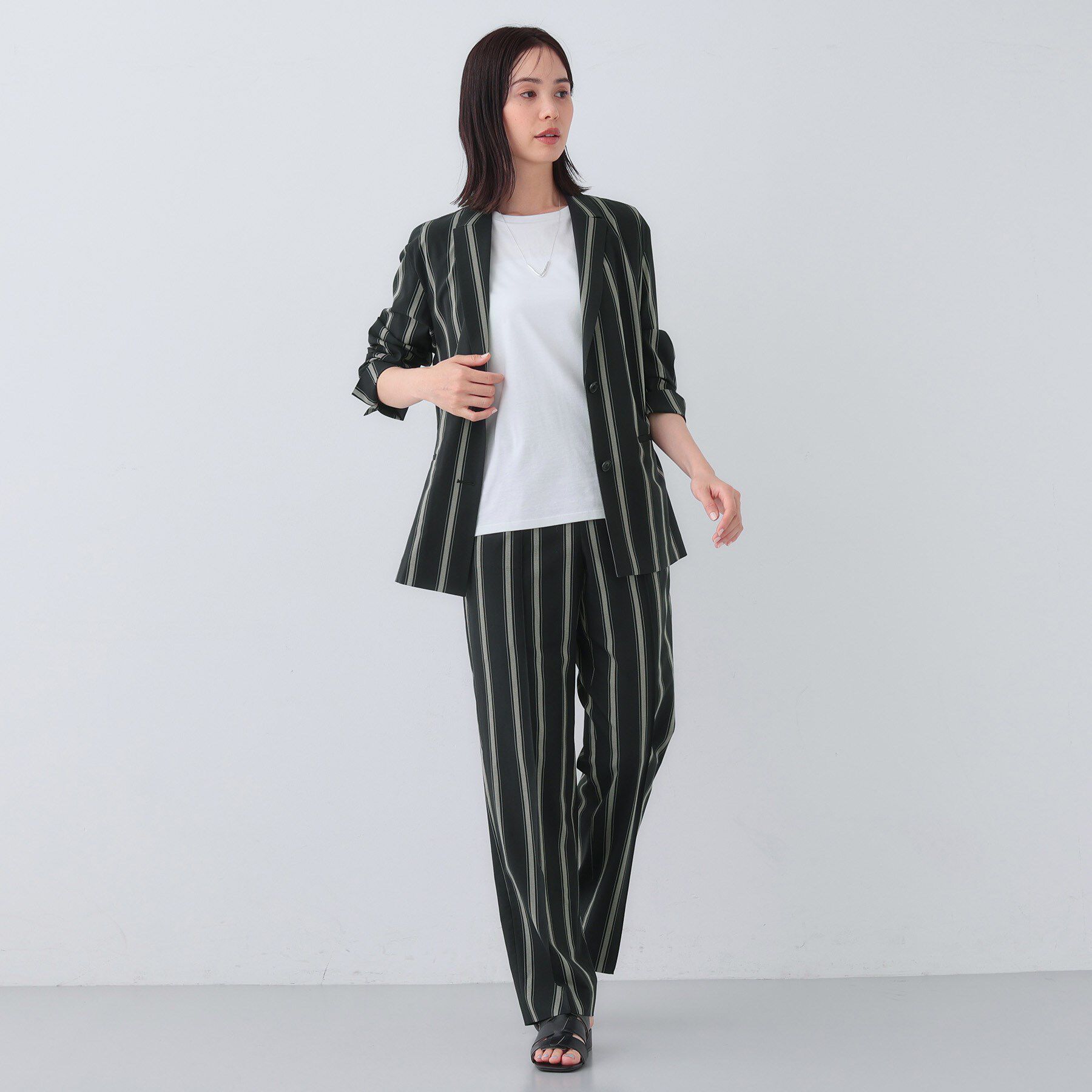 INDIVI「【日本製／SETUP可能】コットン混カーディガンライクジャケット」|スーツ|