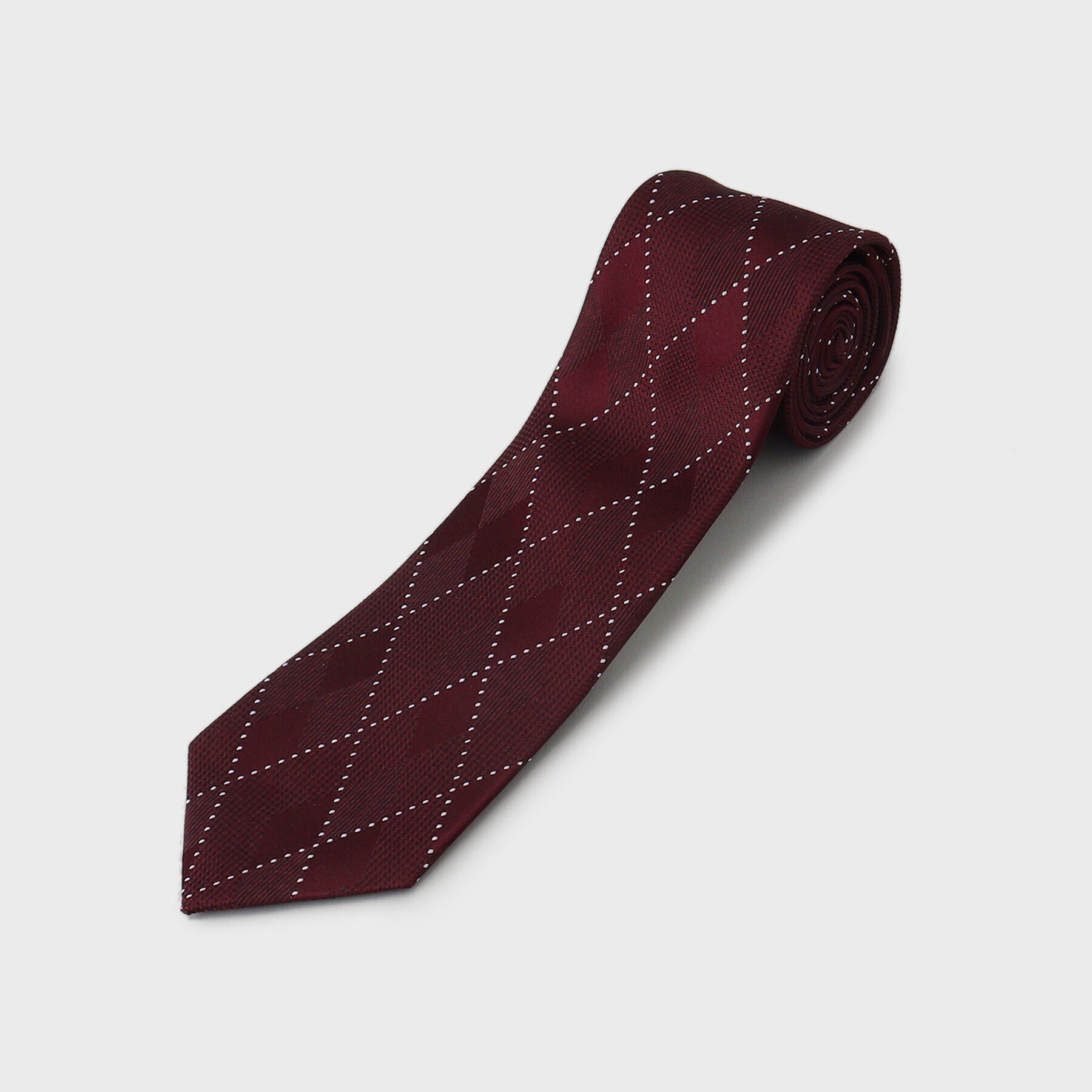 TAKEO KIKUCHI「【ベストセラー/ Made in JAPAN】シャドーアーガイル シルクネクタイ」|ネクタイ・蝶ネクタイ|ボルドー(264)