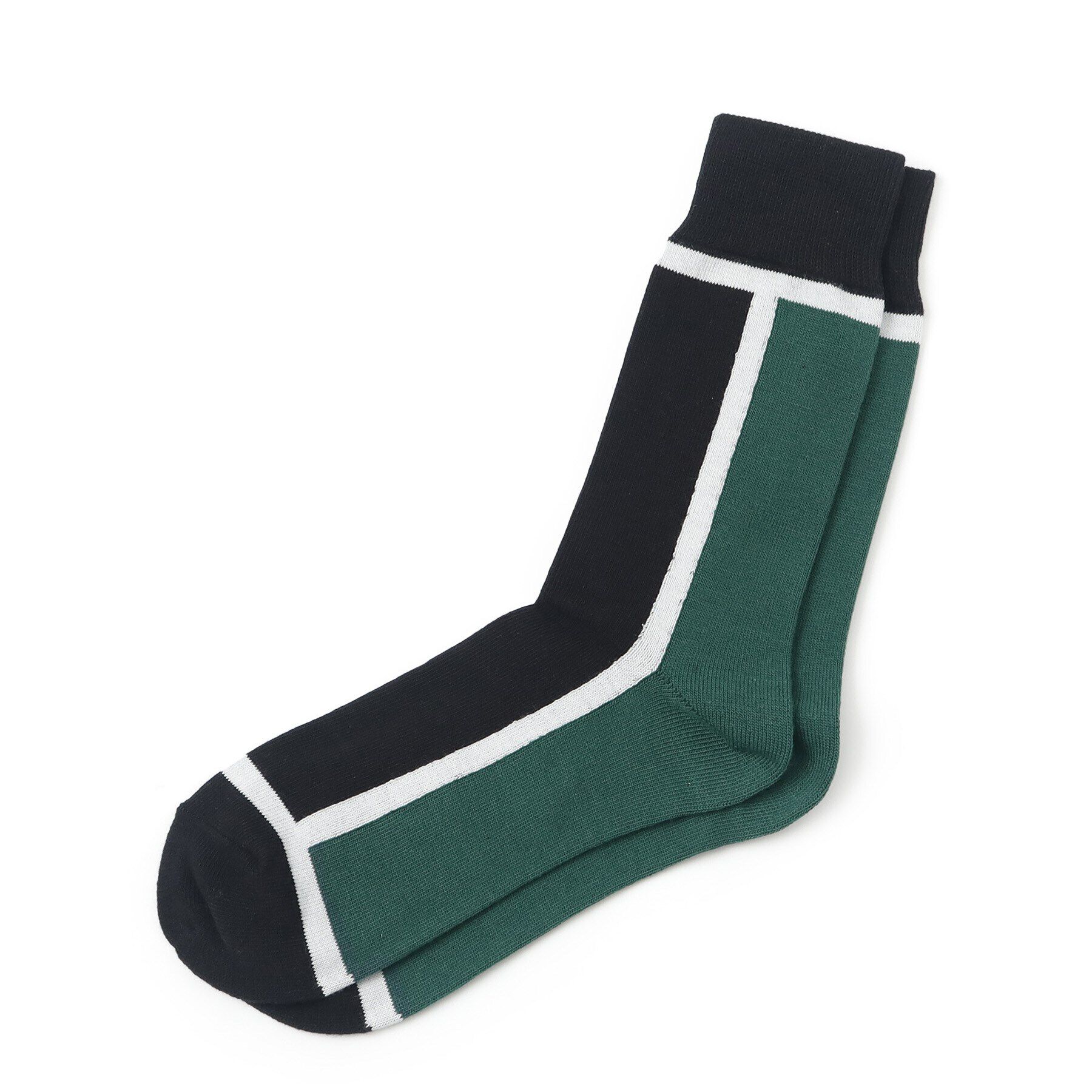 tk.TAKEO KIKUCHI「アソートラインソックス」|ソックス|ダークグリーン(52