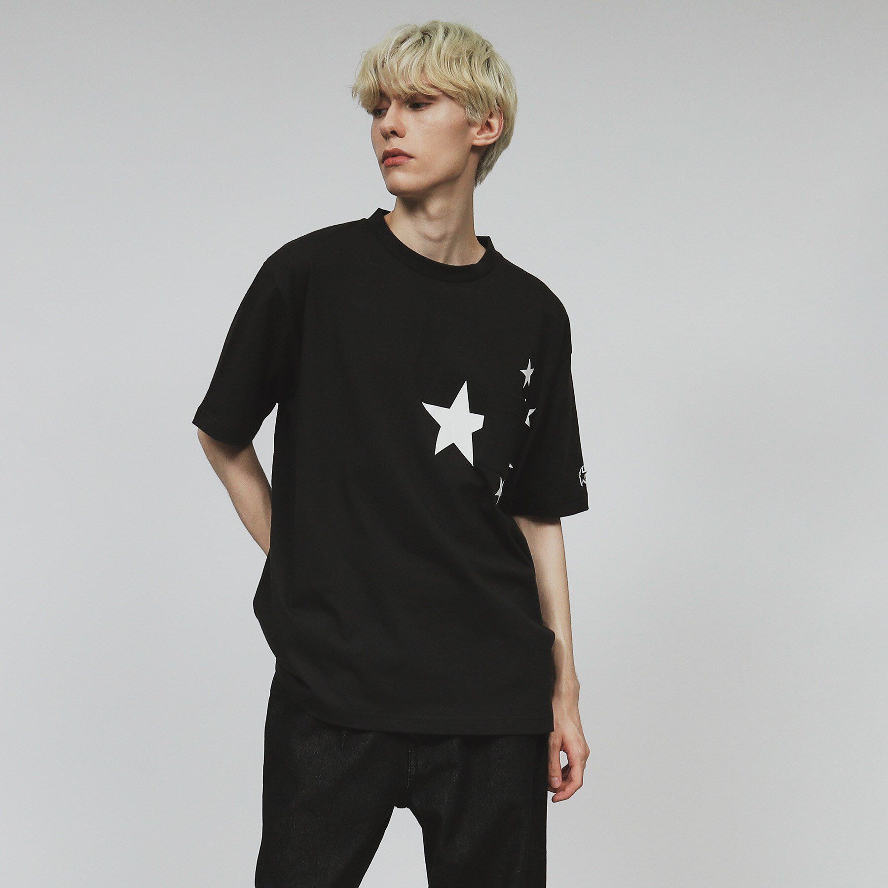 tk.TAKEO KIKUCHI「スタープリント アソートTシャツ」|Tシャツ・カットソー|ブラック(019)