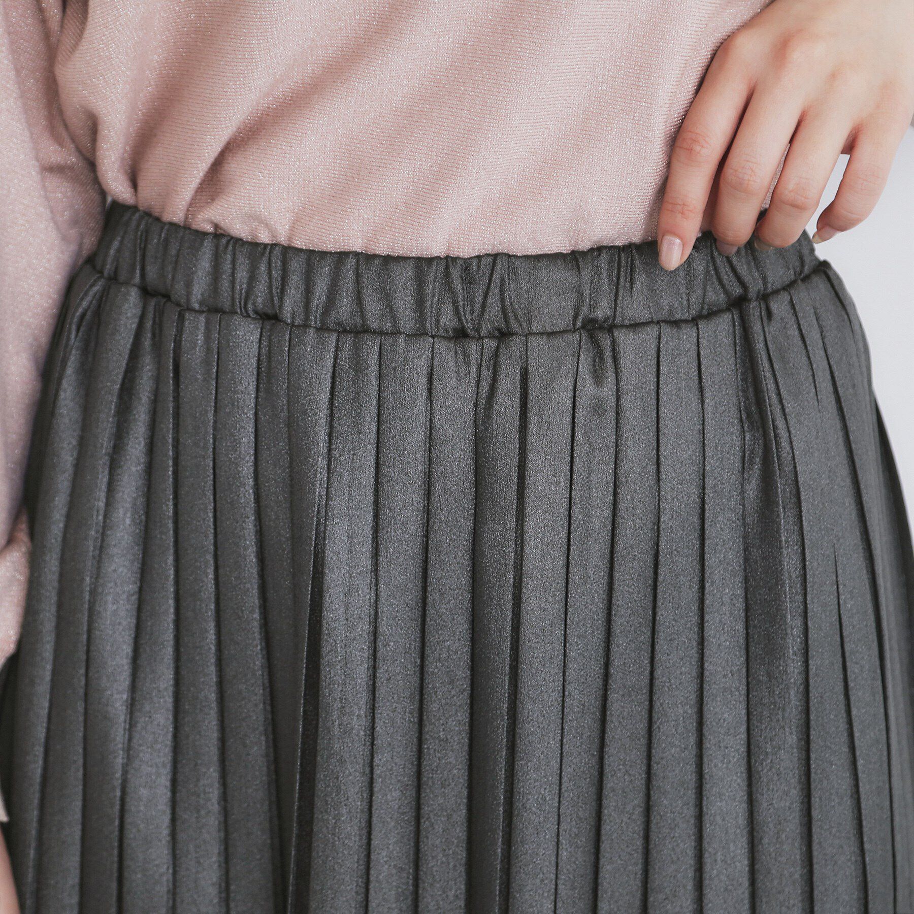 index「シャイニーサテンプリーツスカート【洗濯機洗い可/防シワ】」|スカート|