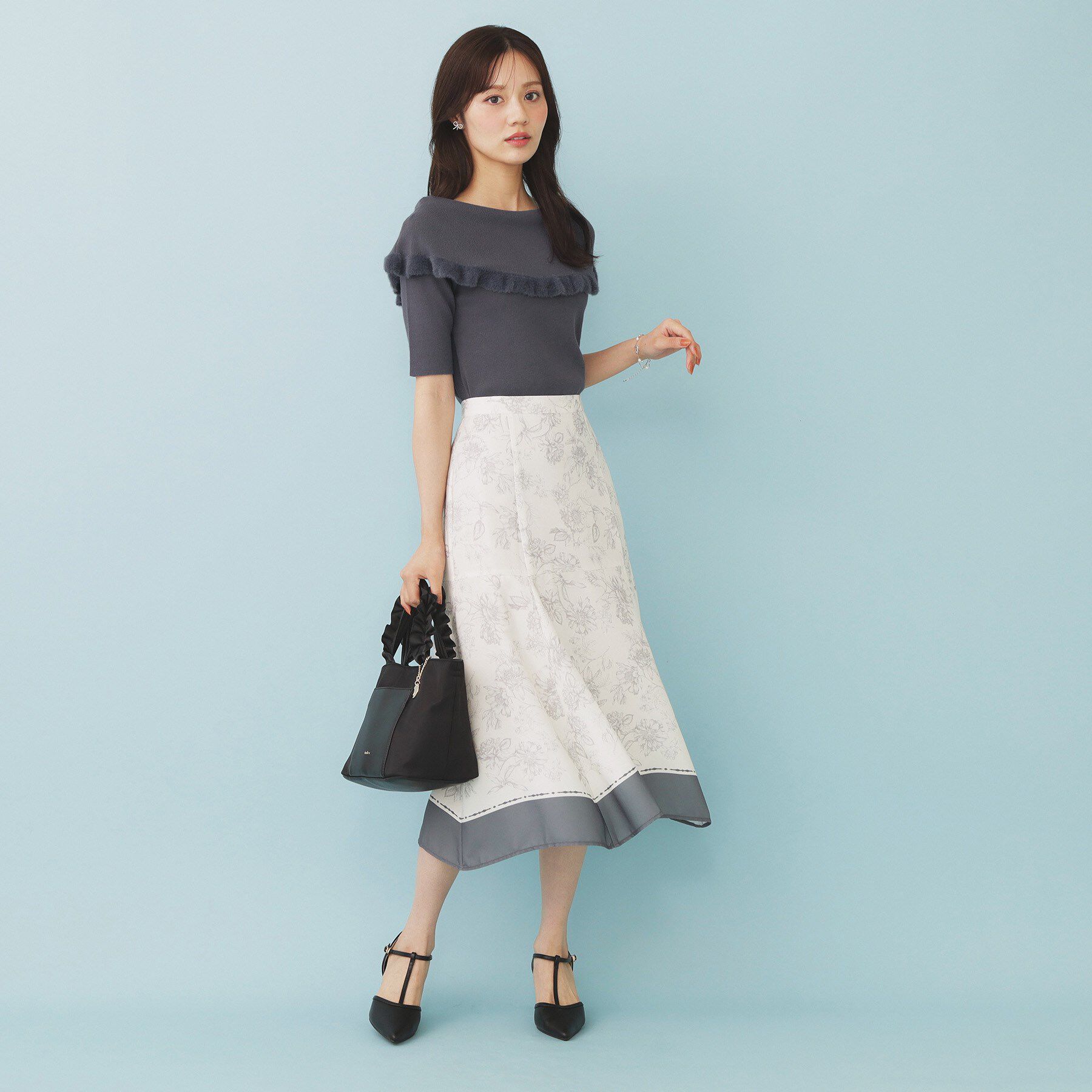 index「ファーフリルケープニット【洗濯機洗い可】」|ニット・セーター|