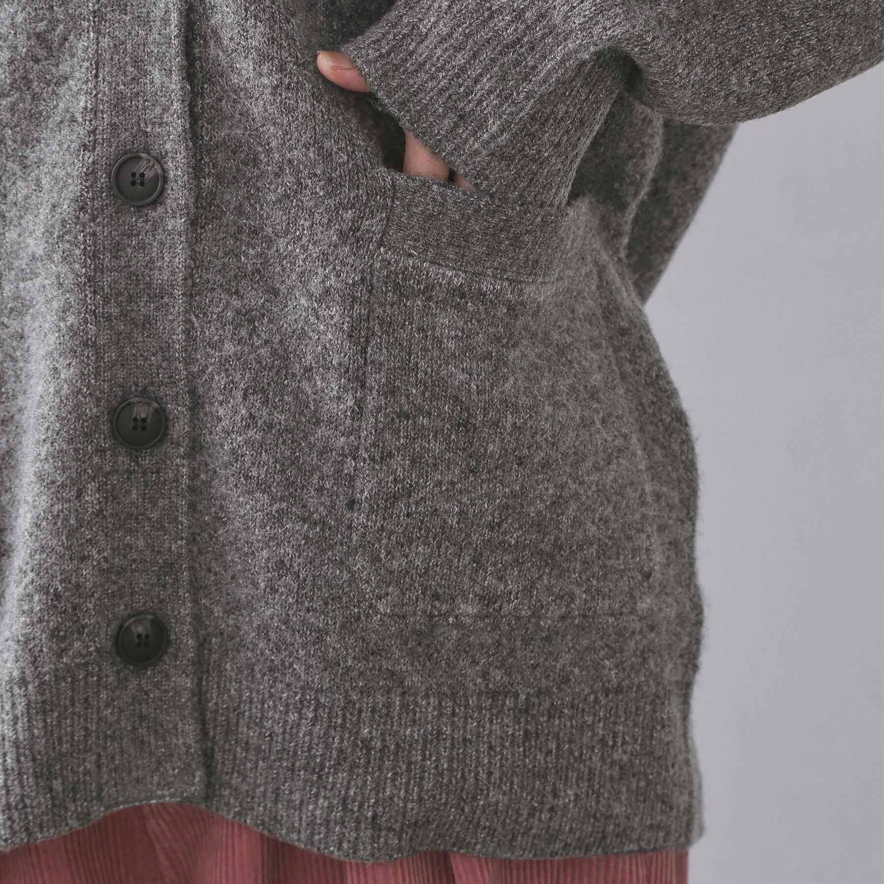 OPAQUE.CLIP「Vネックニットカーディガン／セットアップ対応可【洗濯機OK】」|カーディガン|