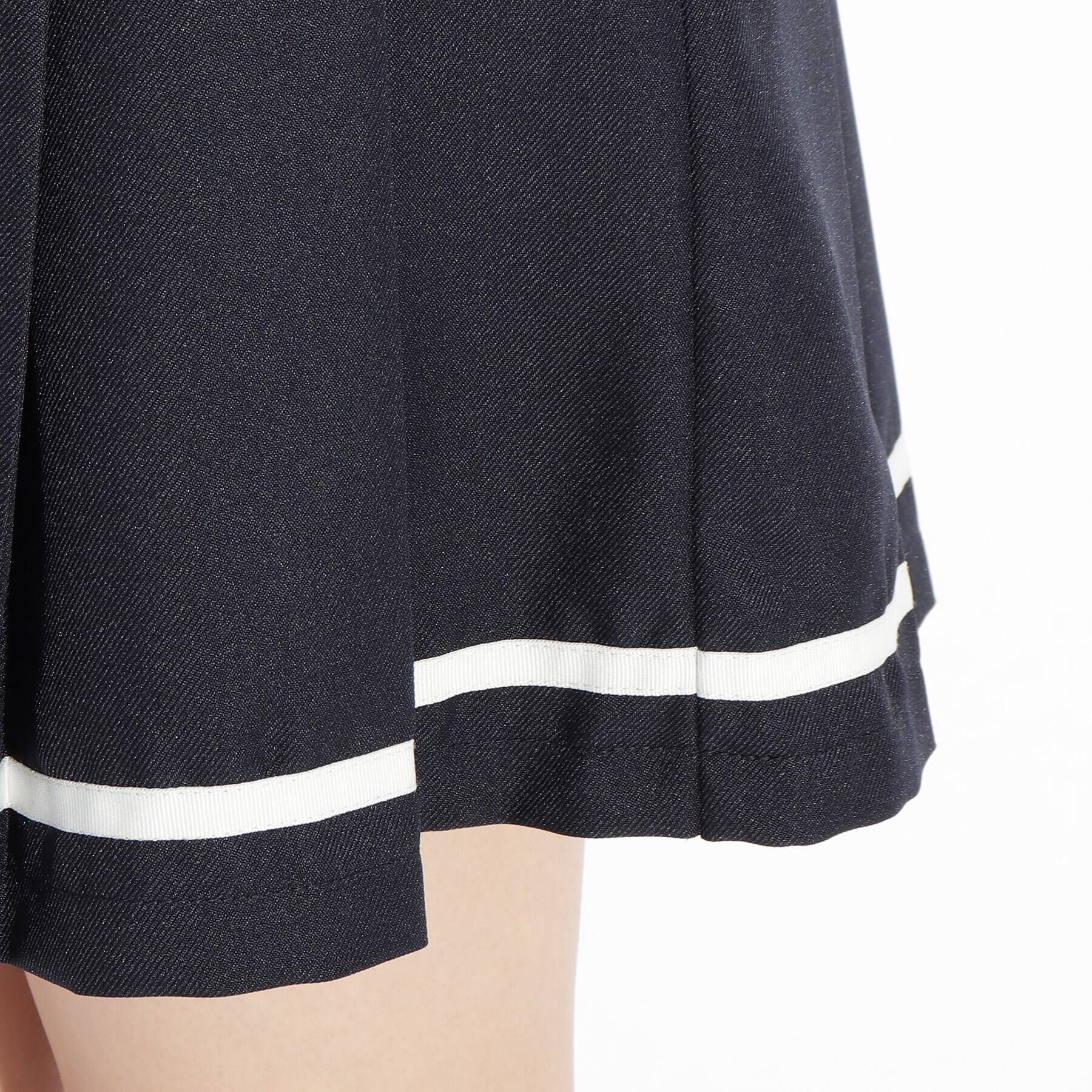 PINK-latte「【入卒・セレモニー・服】リボン付無地プリーツスカート」|スカート|