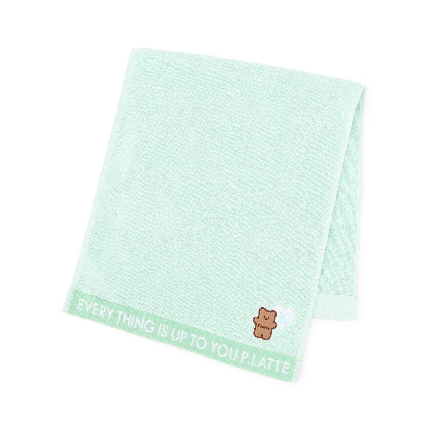 PINK-latte「アルファベットフェイスタオル」|ハンカチ|K/ﾗｲﾄｸﾞﾘｰﾝ(021)