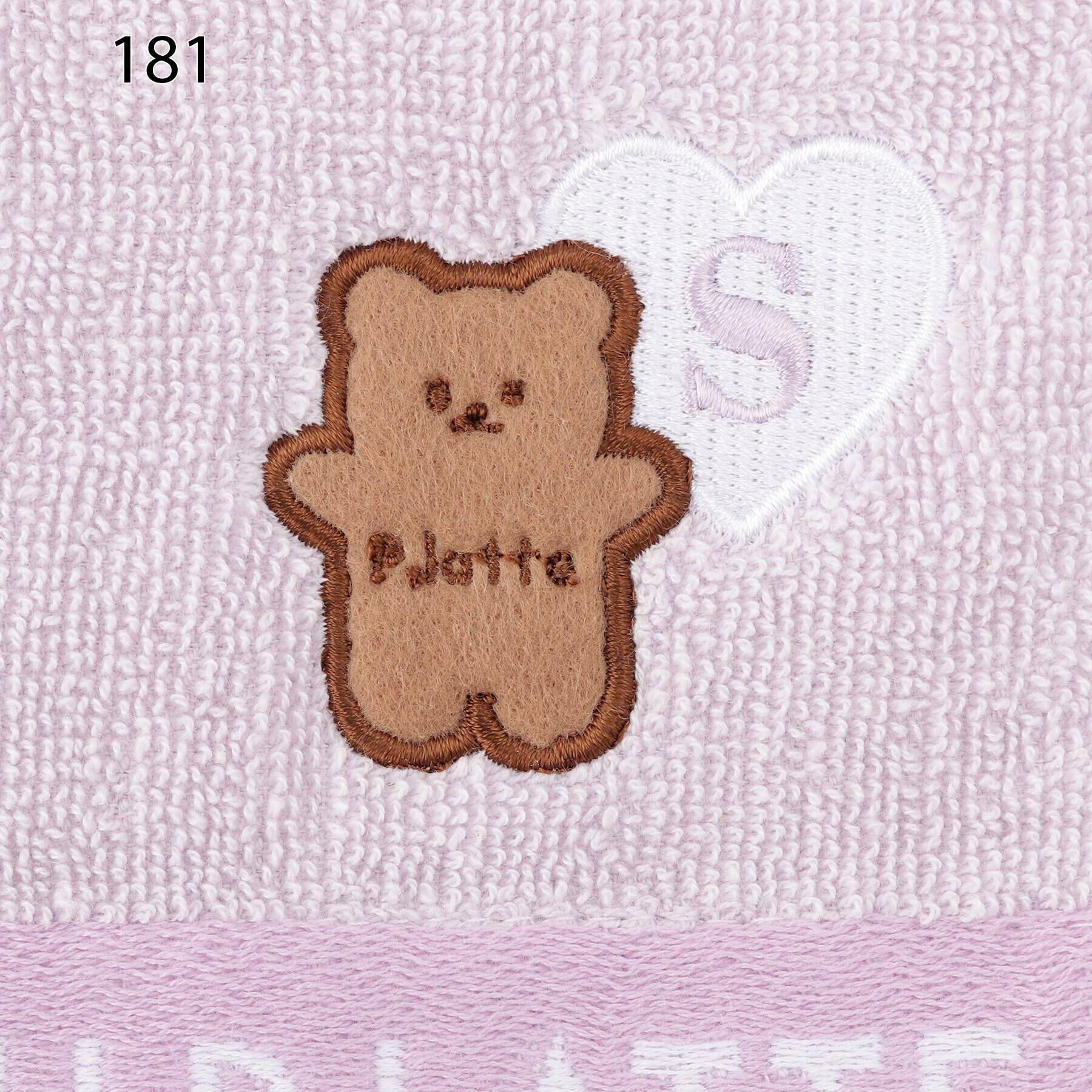 PINK-latte「アルファベットフェイスタオル」|ハンカチ|