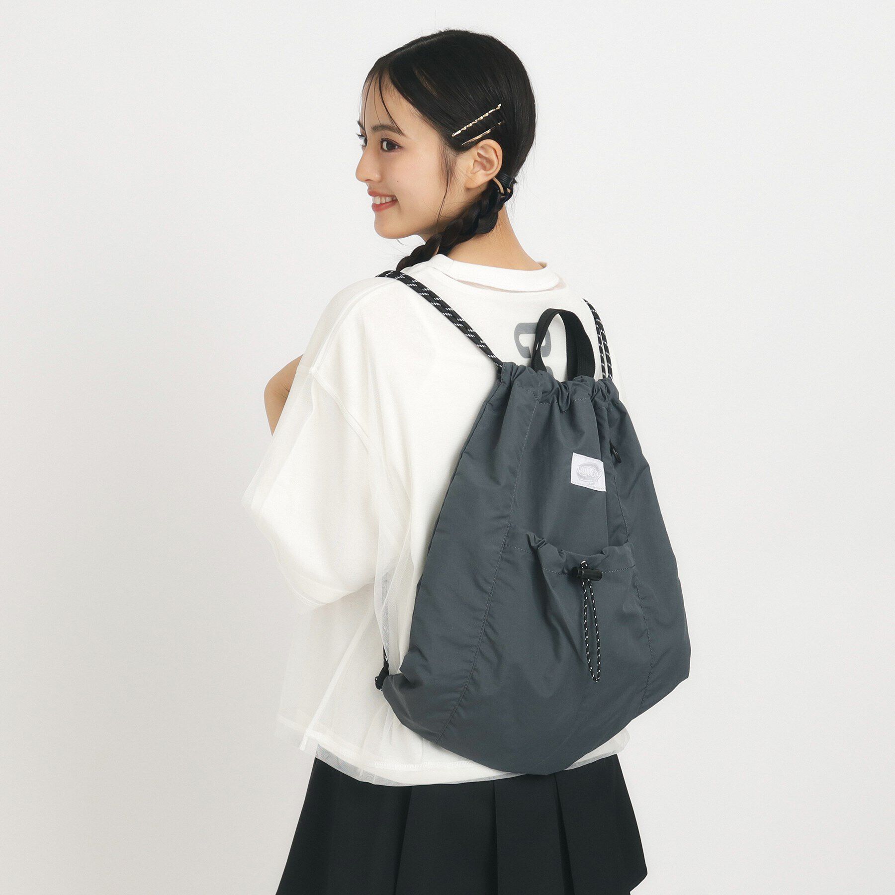 PINK-latte「ドロストナップサック」|リュック|