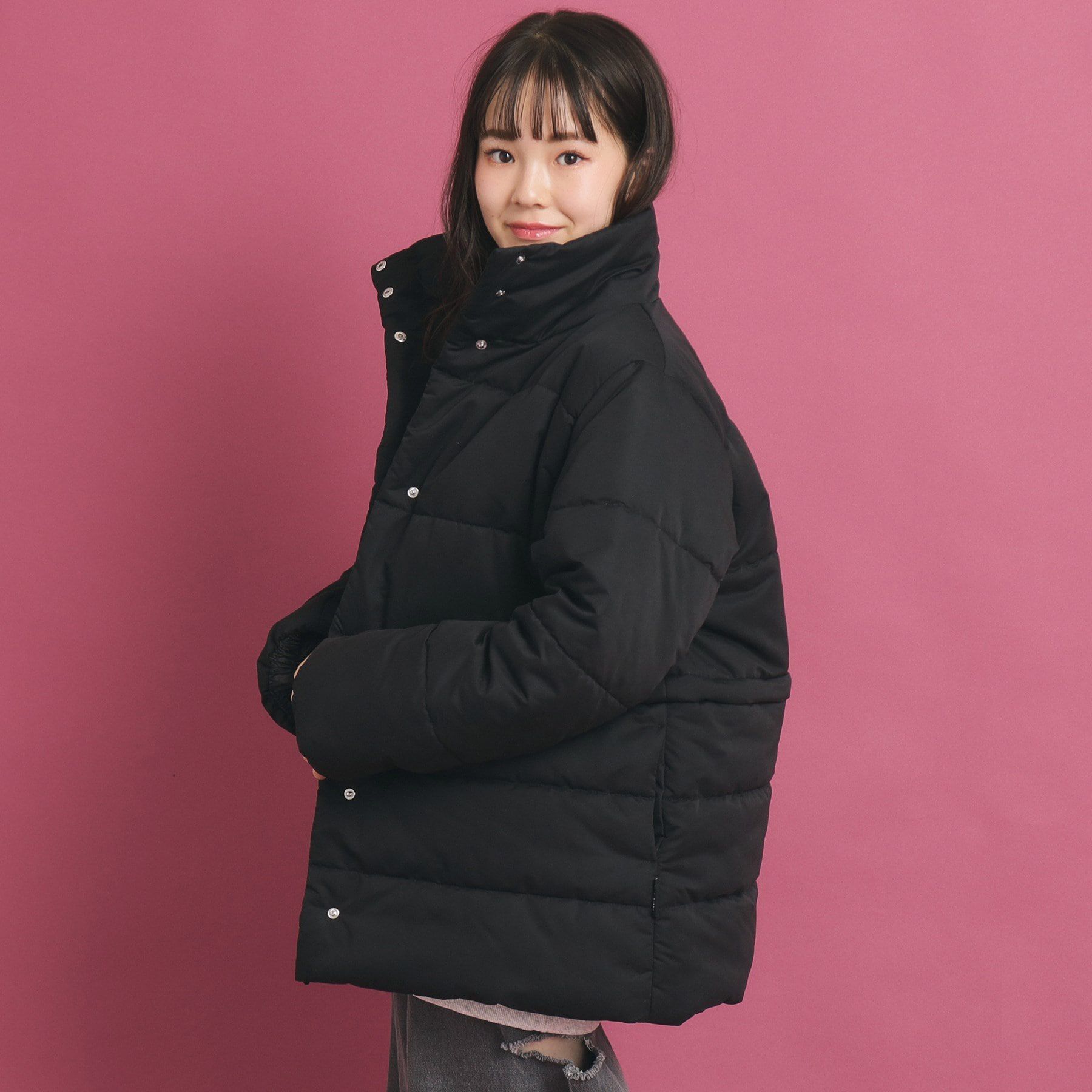 PINK-latte「【2WAY】 中綿マルチショートコート」|その他|