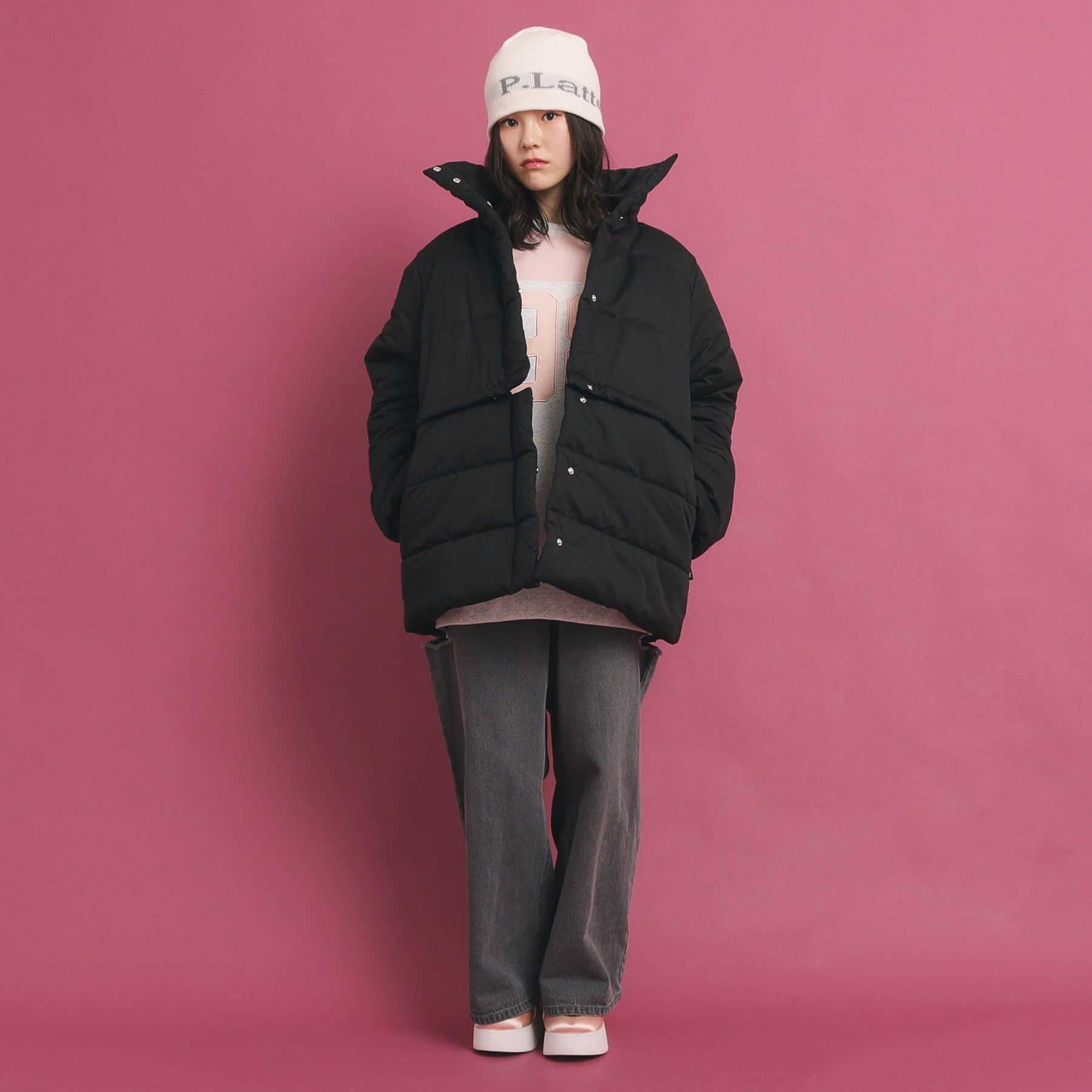 PINK-latte「【2WAY】 中綿マルチショートコート」|その他|