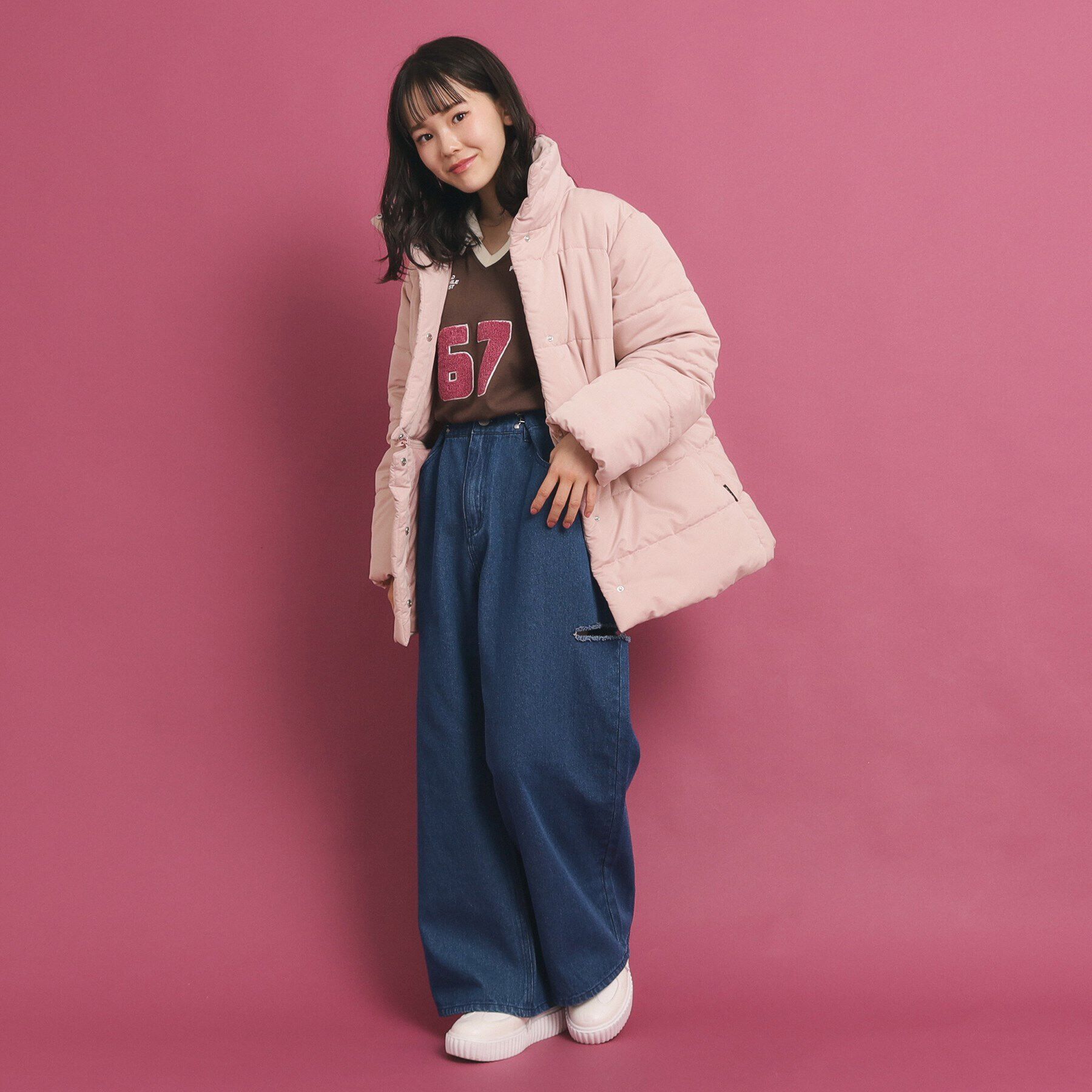 PINK-latte「【2WAY】 中綿マルチショートコート」|その他|