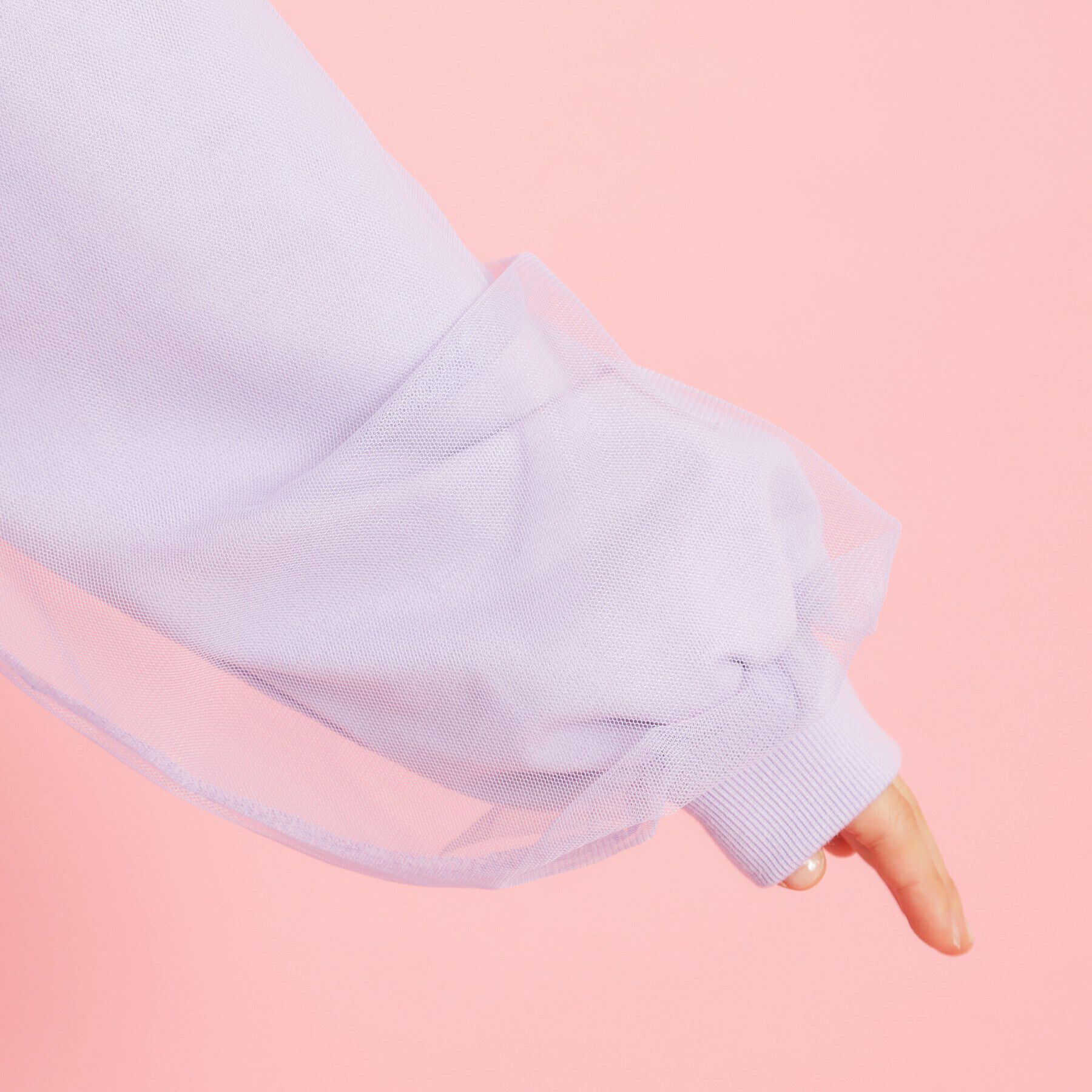 PINK-latte「ミニ裏毛 チュールスウェット」|その他|