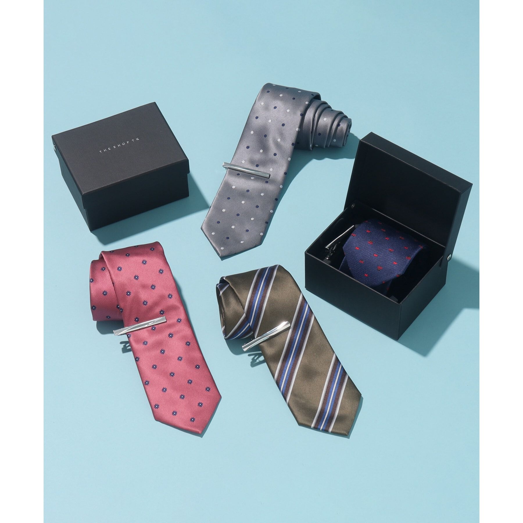 THE SHOP TK「ネクタイ＆タイピン ギフトBOXセット」|ネクタイ・蝶ネクタイ|