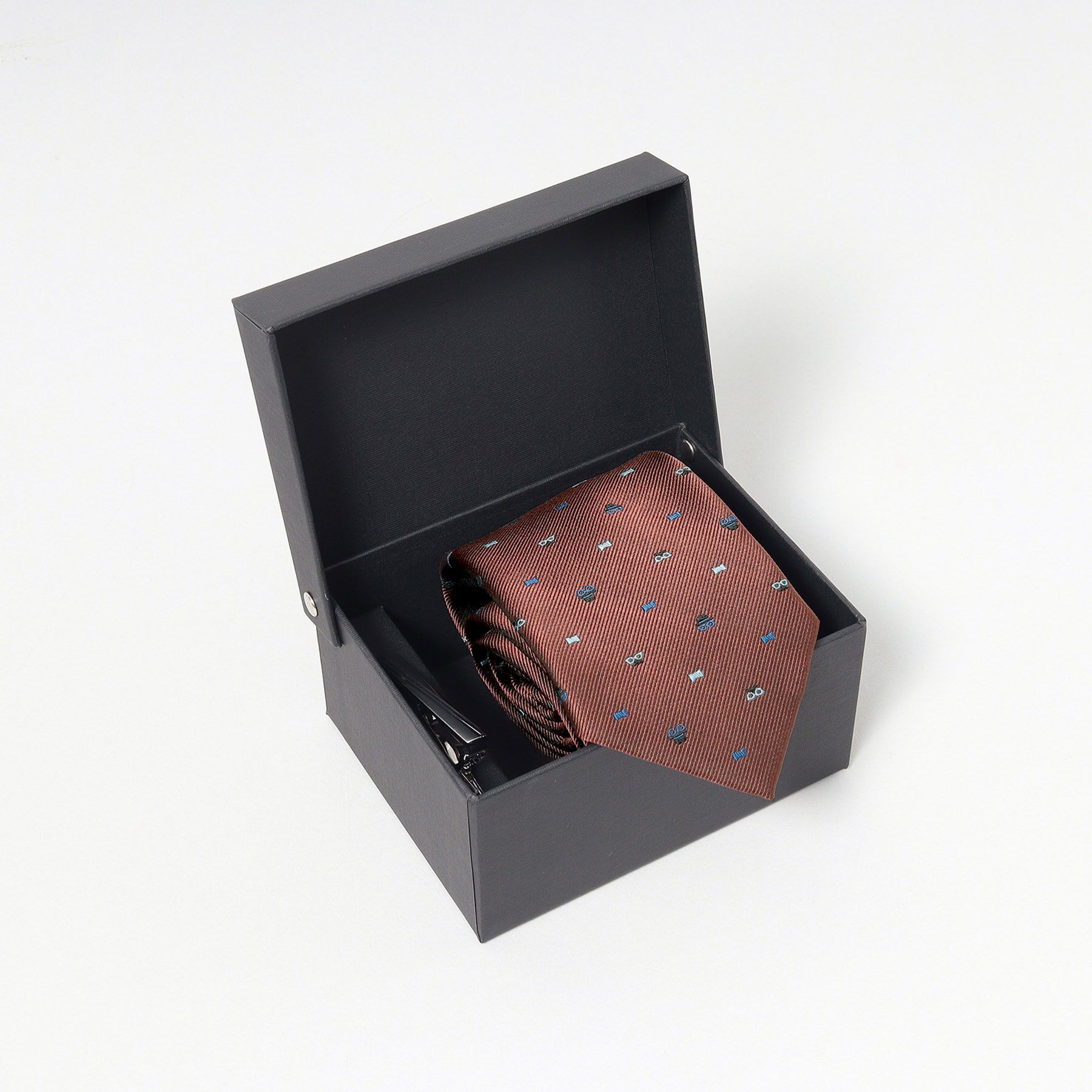 THE SHOP TK「ネクタイ＆タイピン ギフトBOXセット」|ネクタイ・蝶ネクタイ|ブラウン(442)