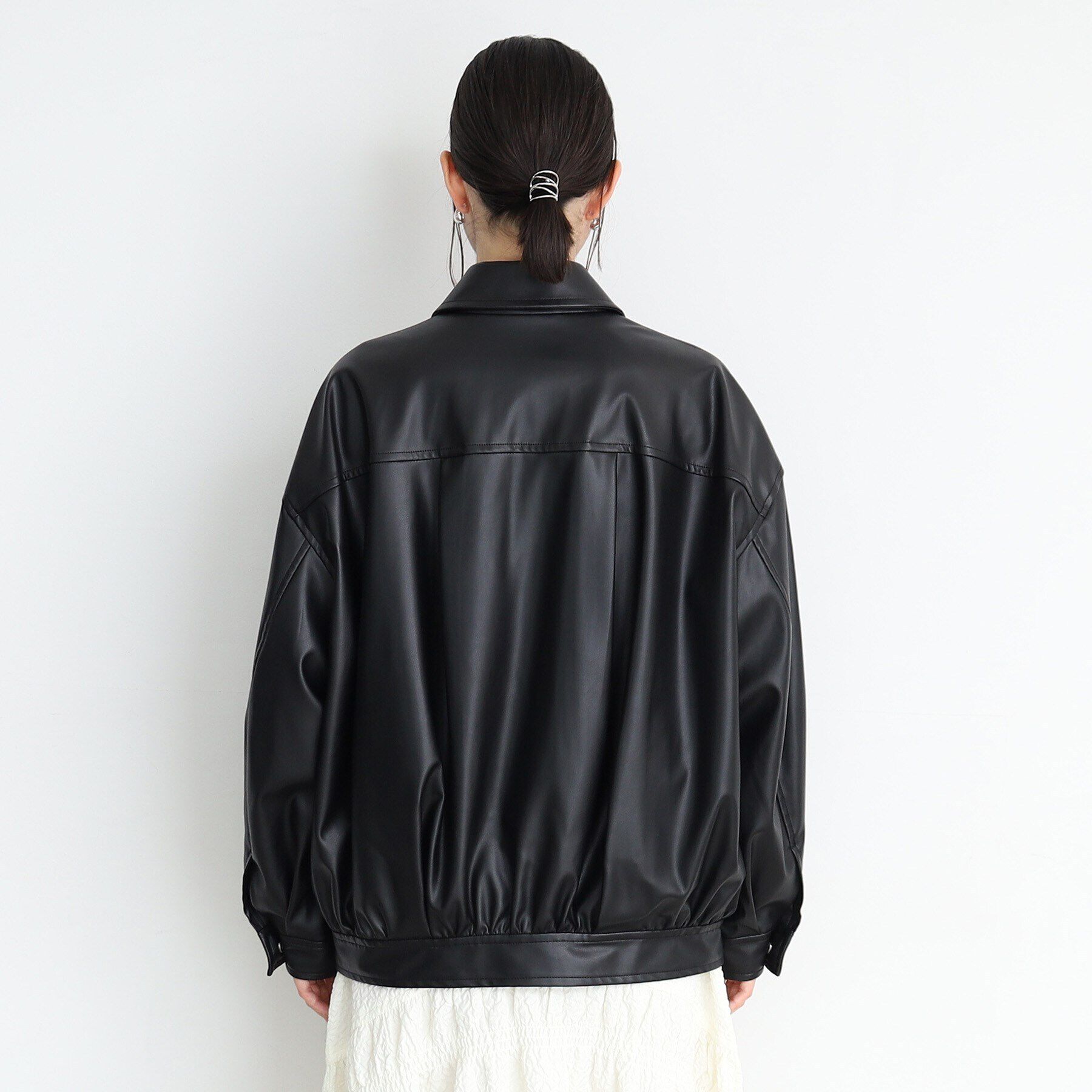 THE SHOP TK「【環境にやさしい】合皮BIGブルゾン」|ブルゾン・スタジャン|