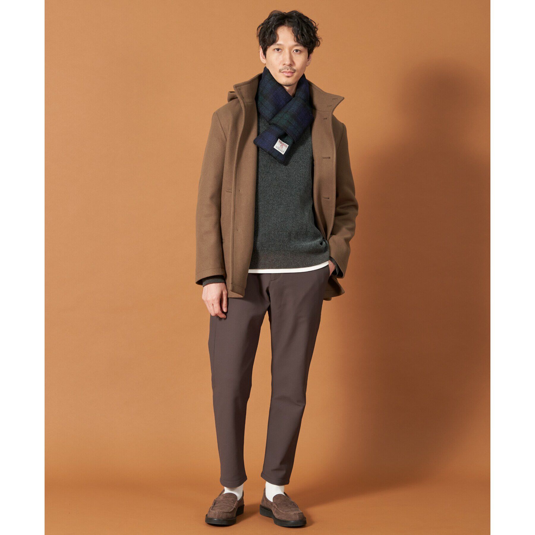 THE SHOP TK「ウールライクメルトン2WAYコート ビジネス対応/フード取外し可」|ブルゾン・スタジャン|