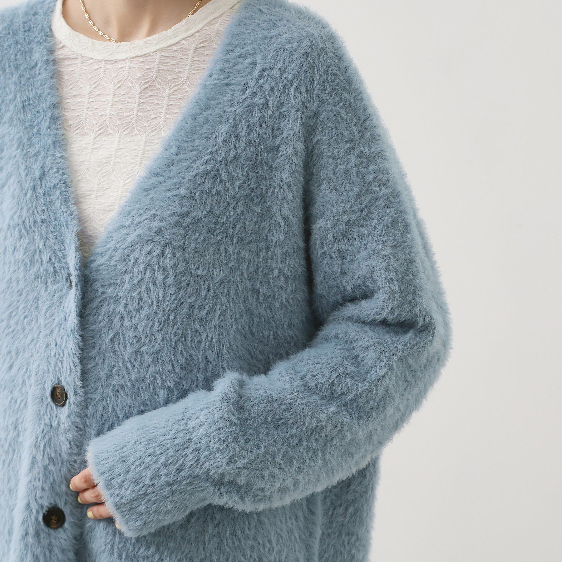 THE SHOP TK「【ふわふわあったか】フェザーカーディガン」|カーディガン|