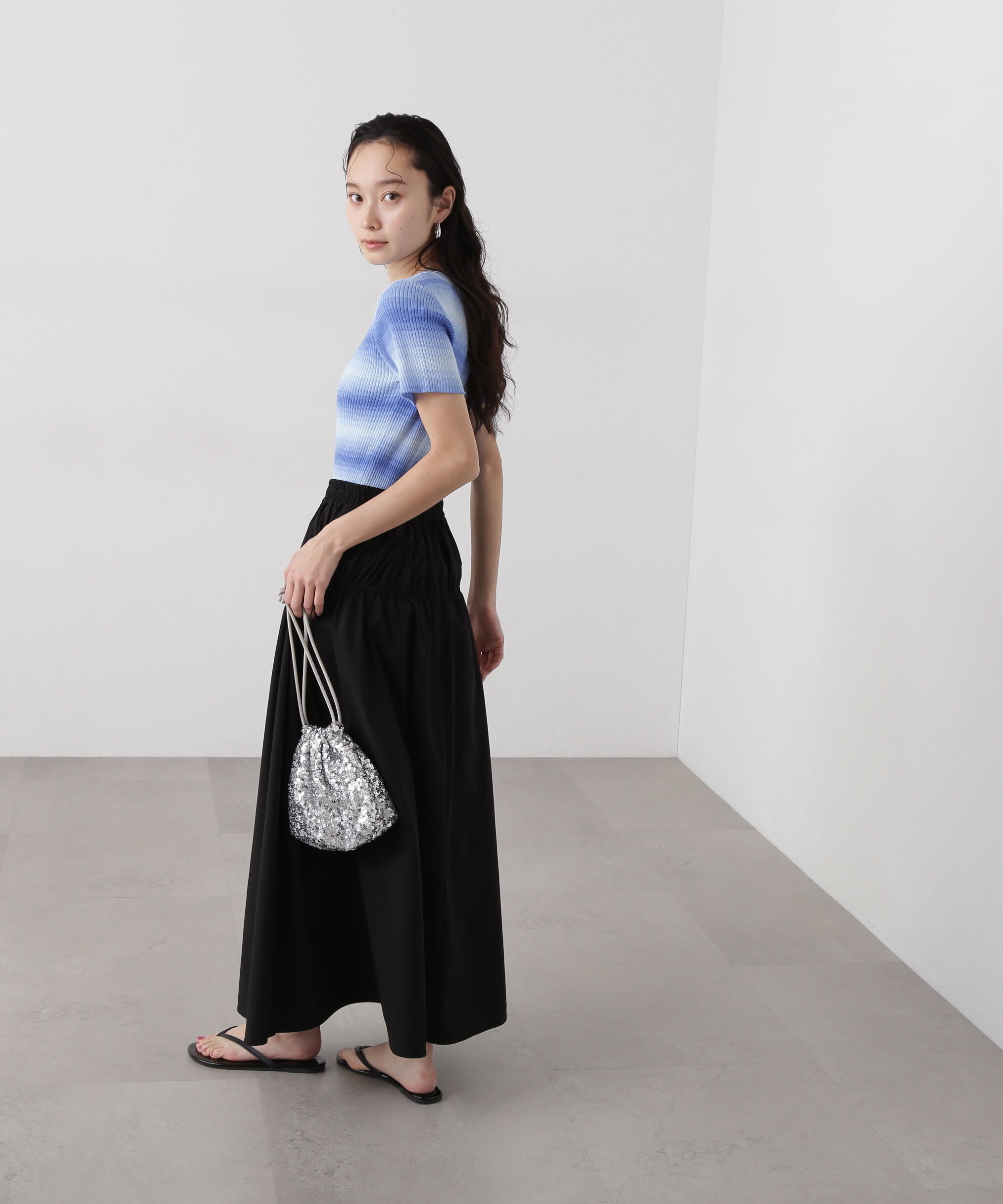  「ドロスト切替スカート」|スカート|
