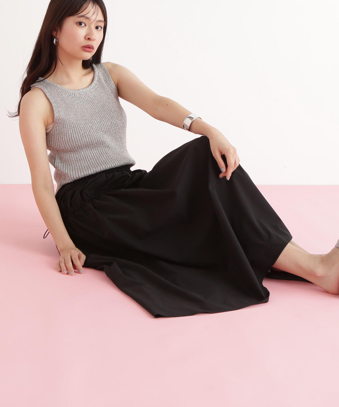  「ドロスト切替スカート」|スカート|