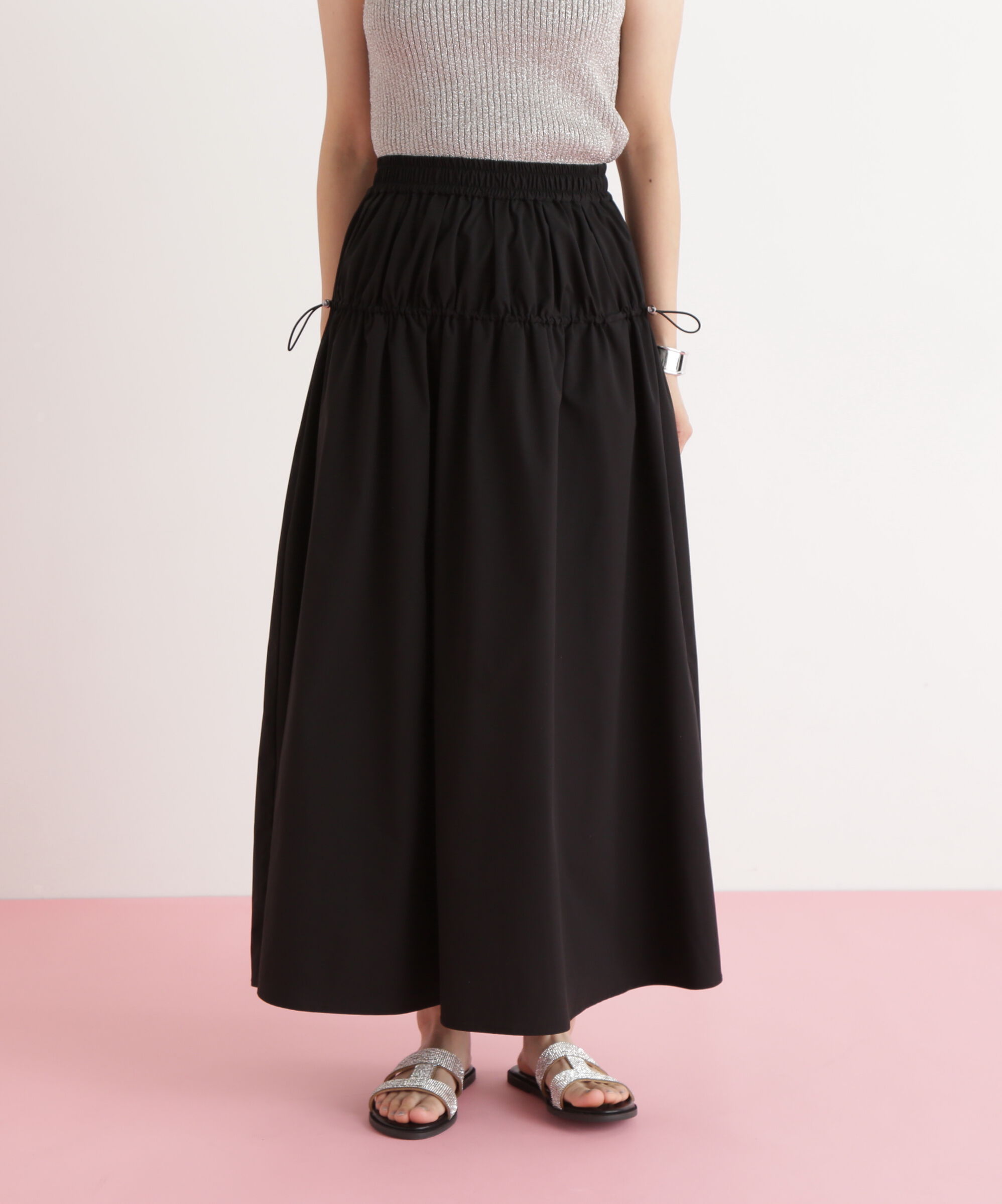  「ドロスト切替スカート」|スカート|