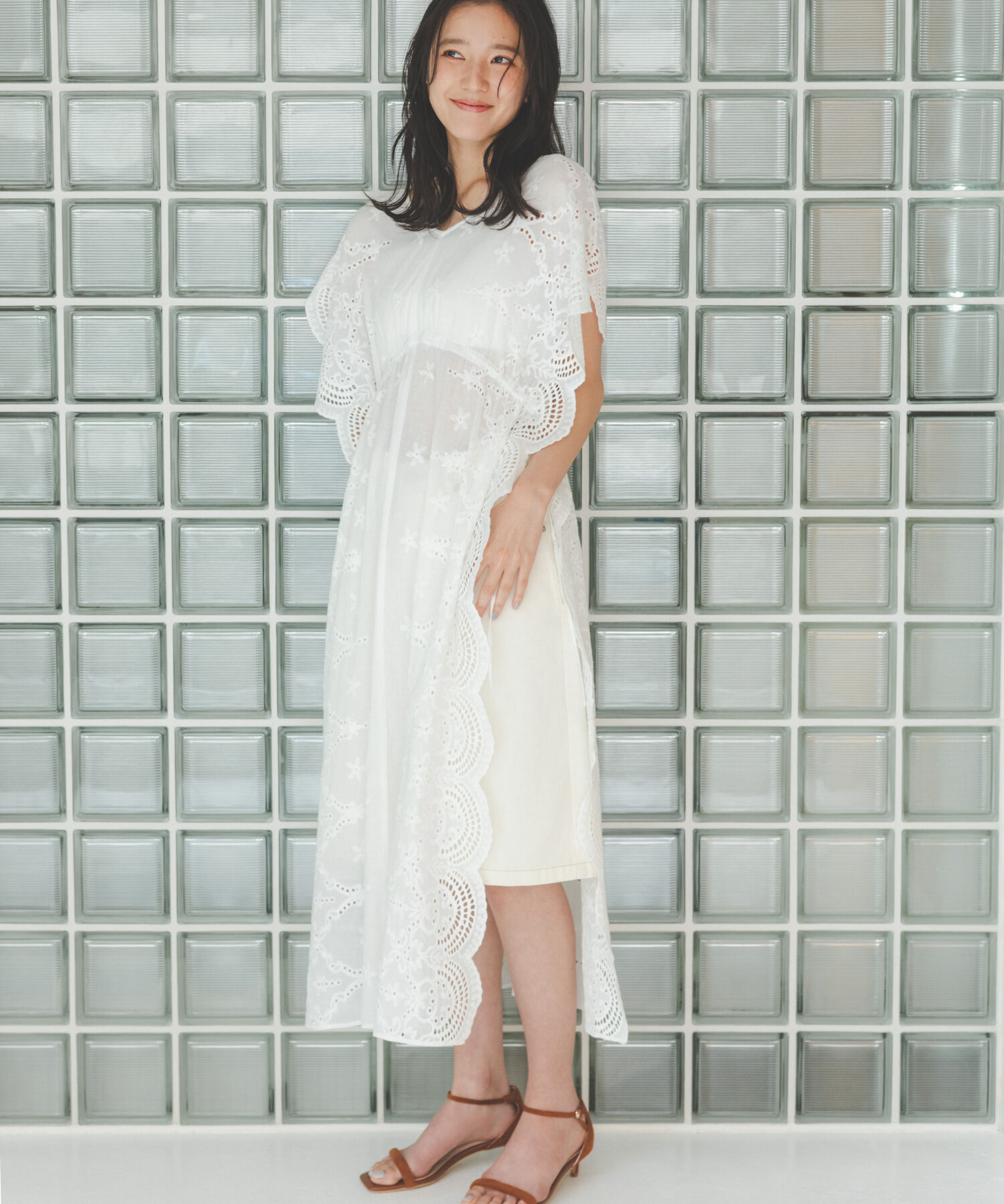  「スカラップレースワンピース」|ワンピース|オフ1