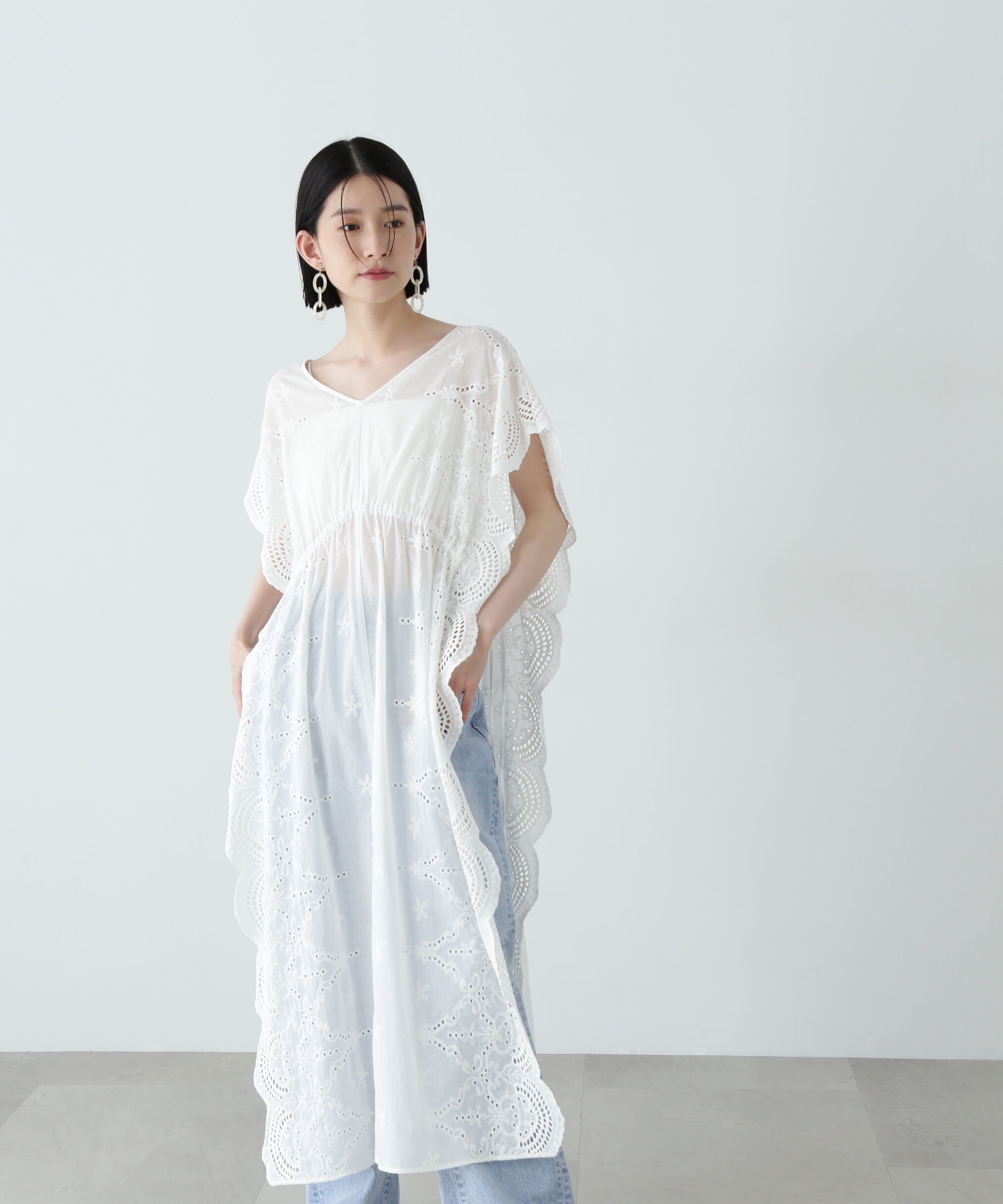  「スカラップレースワンピース」|ワンピース|