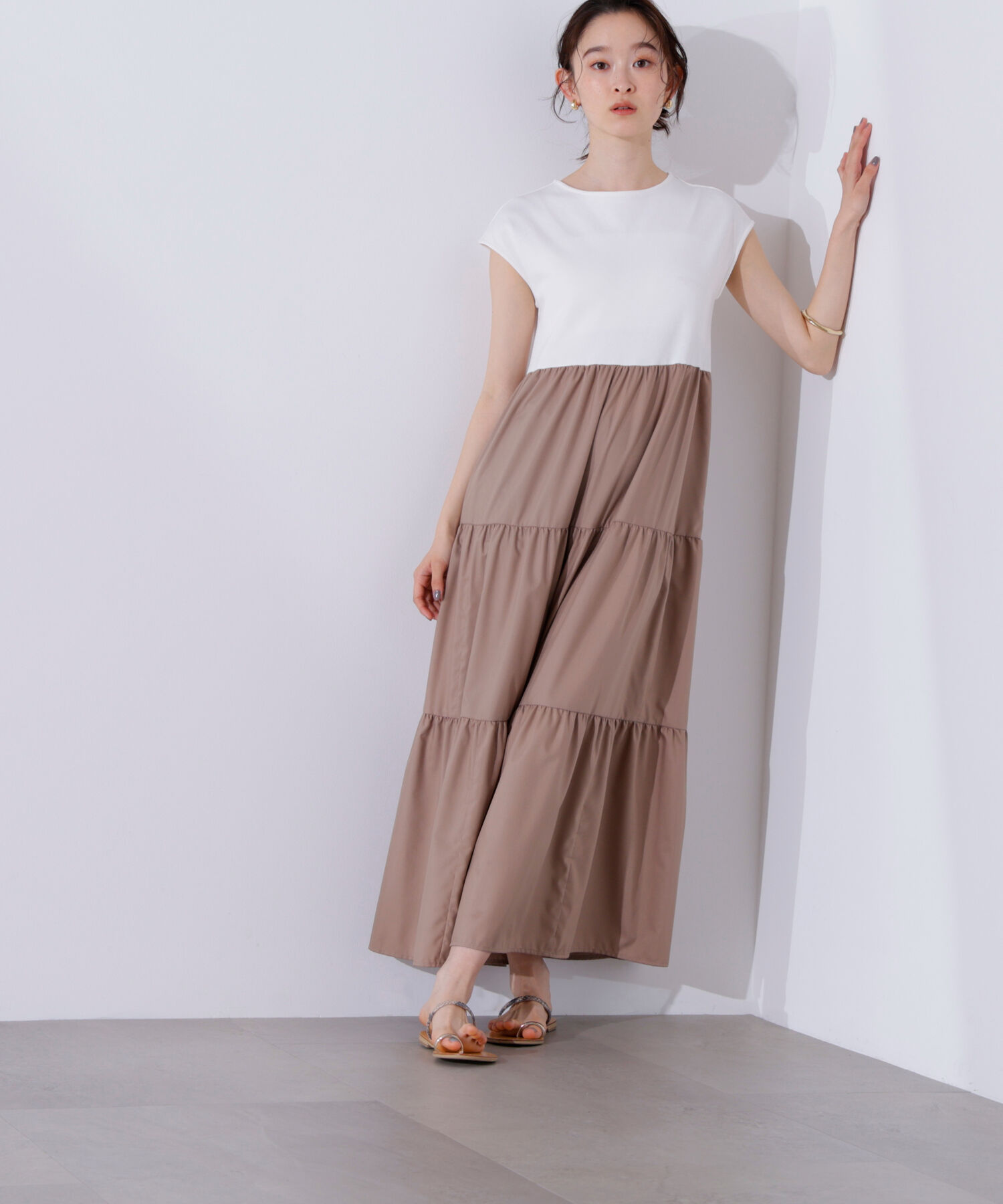  「ドッキングティアードワンピース」|ワンピース|オフ2