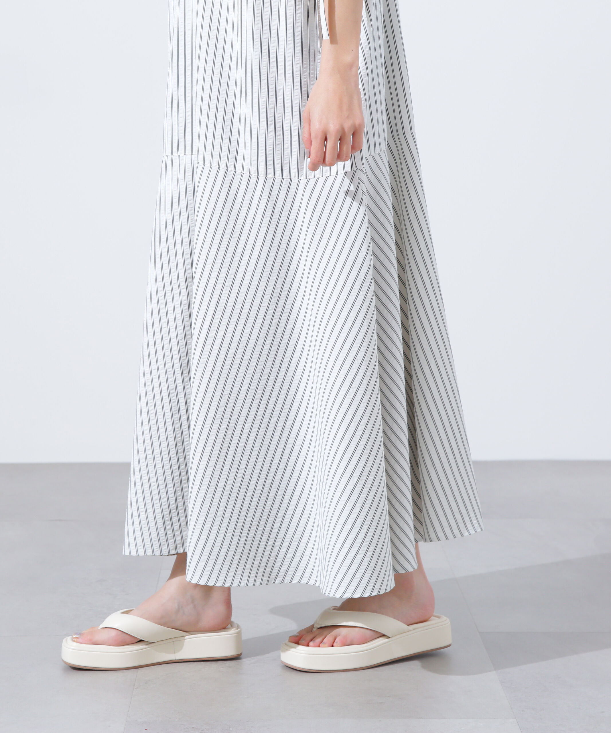  「ストライプドロストワンピース」|ワンピース|