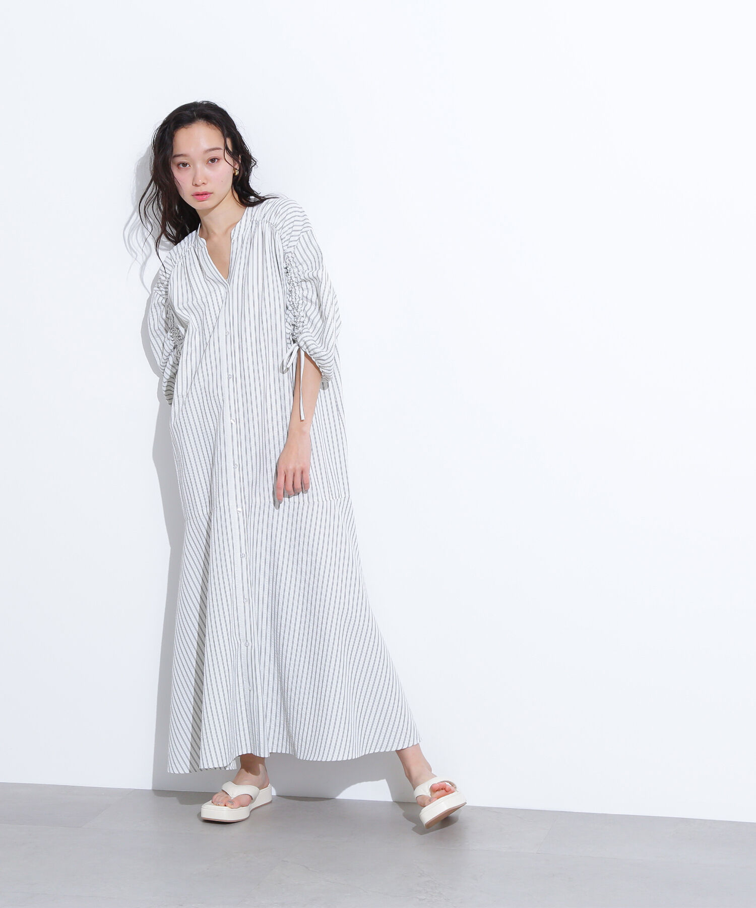  「ストライプドロストワンピース」|ワンピース|