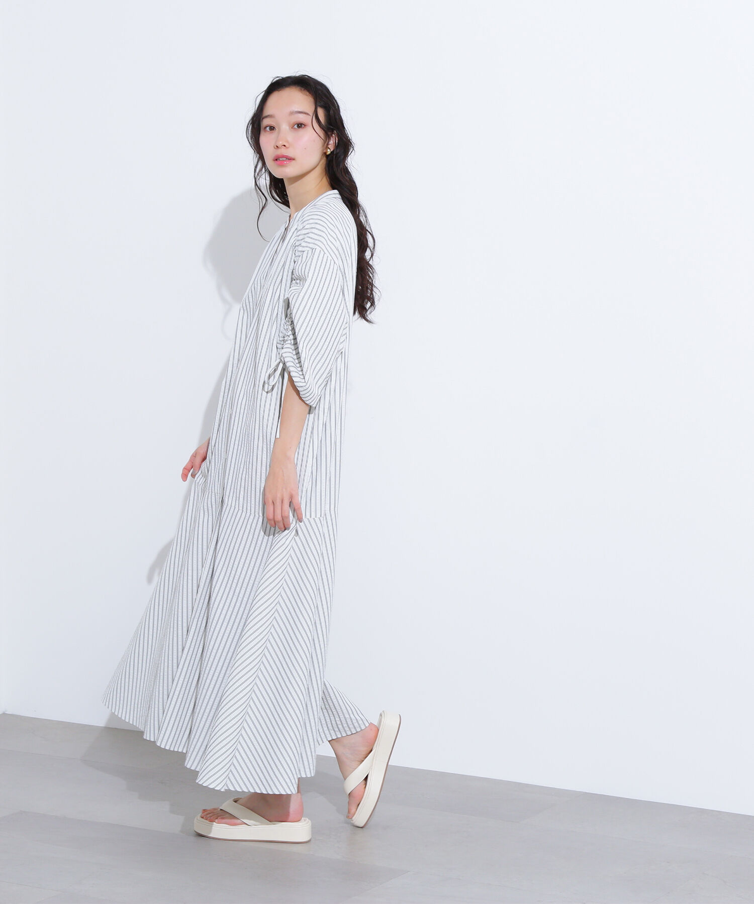  「ストライプドロストワンピース」|ワンピース|