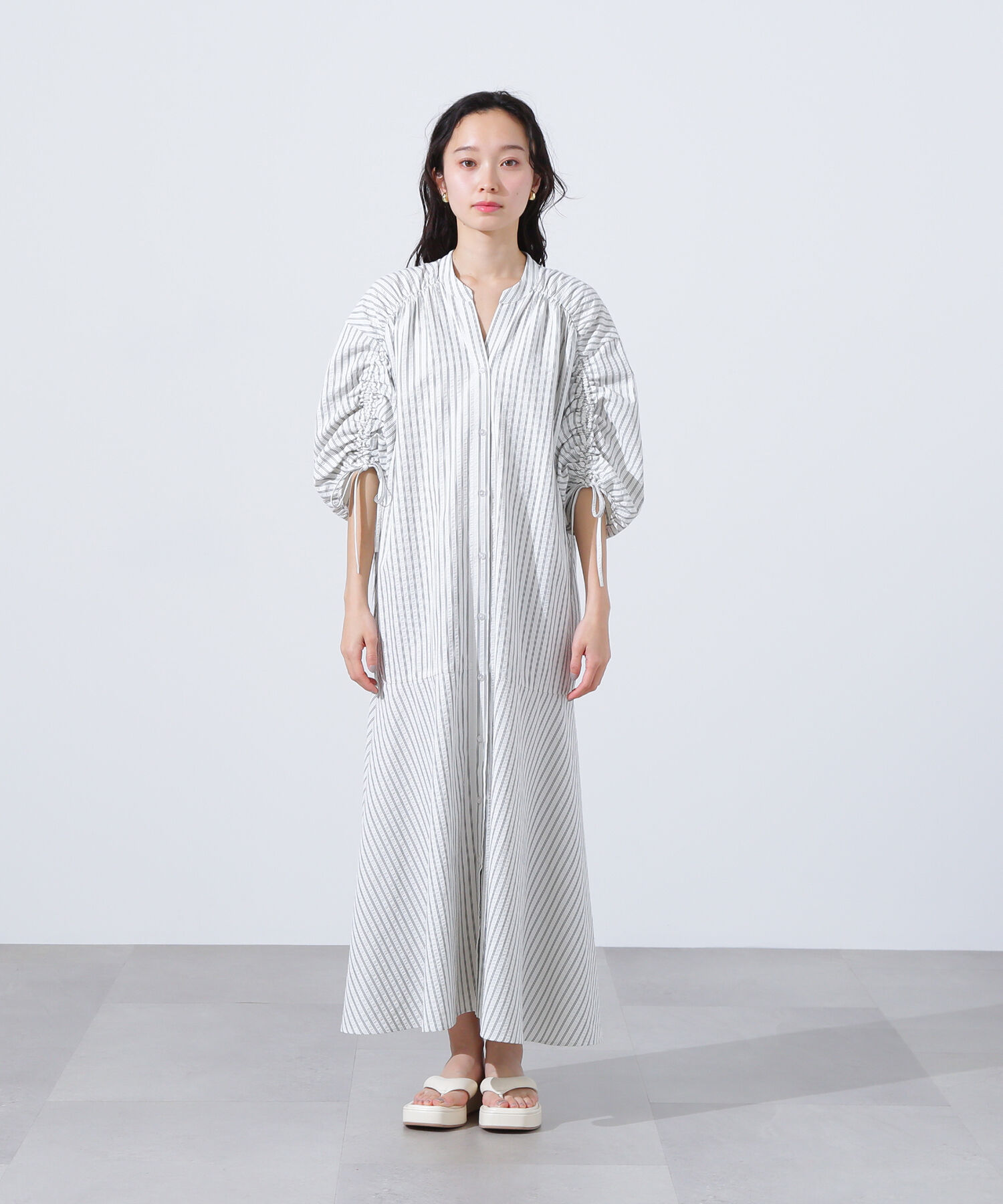  「ストライプドロストワンピース」|ワンピース|