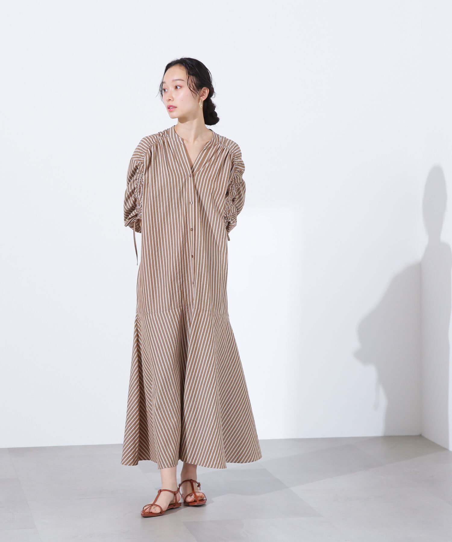  「ストライプドロストワンピース」|ワンピース|