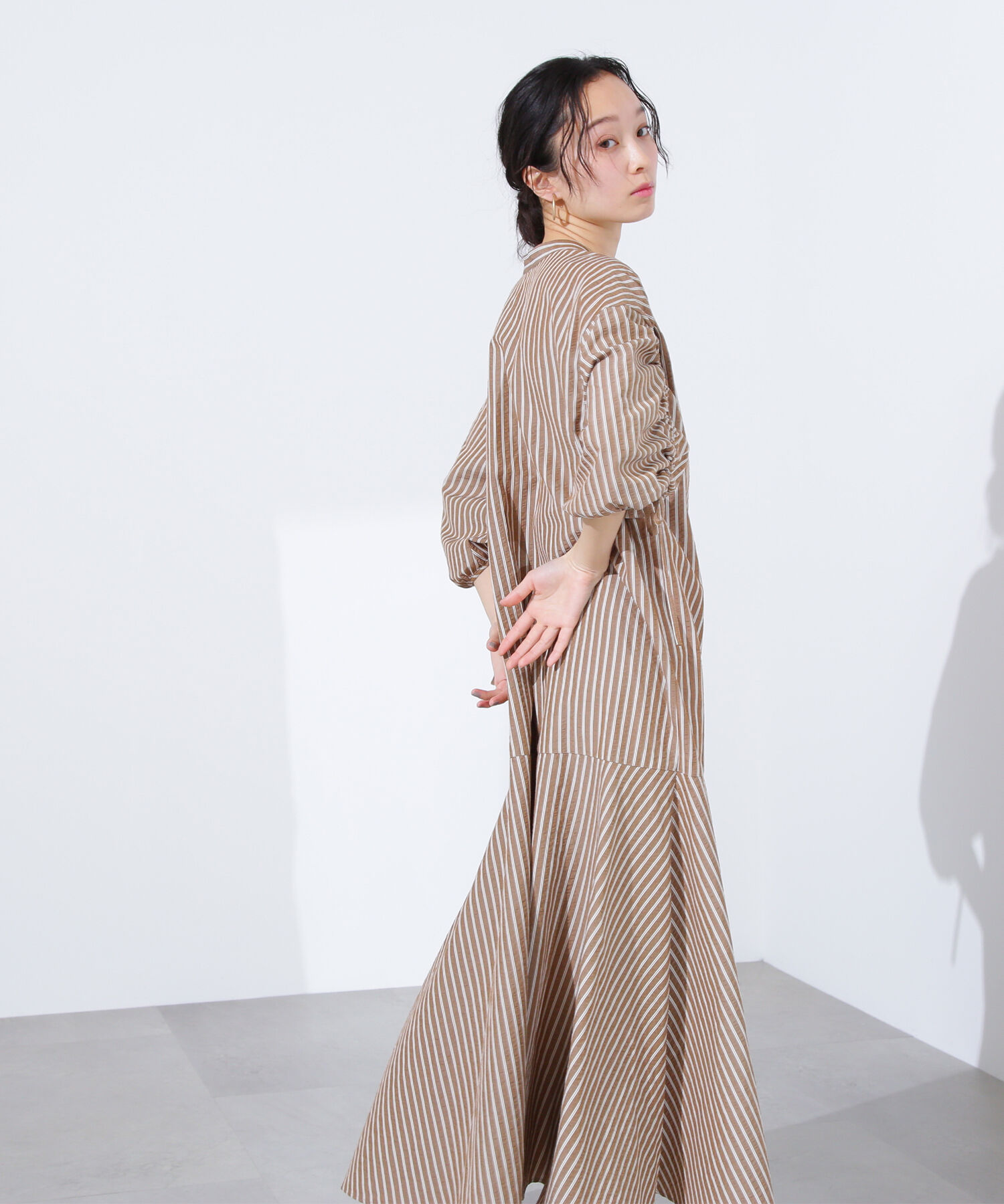  「ストライプドロストワンピース」|ワンピース|