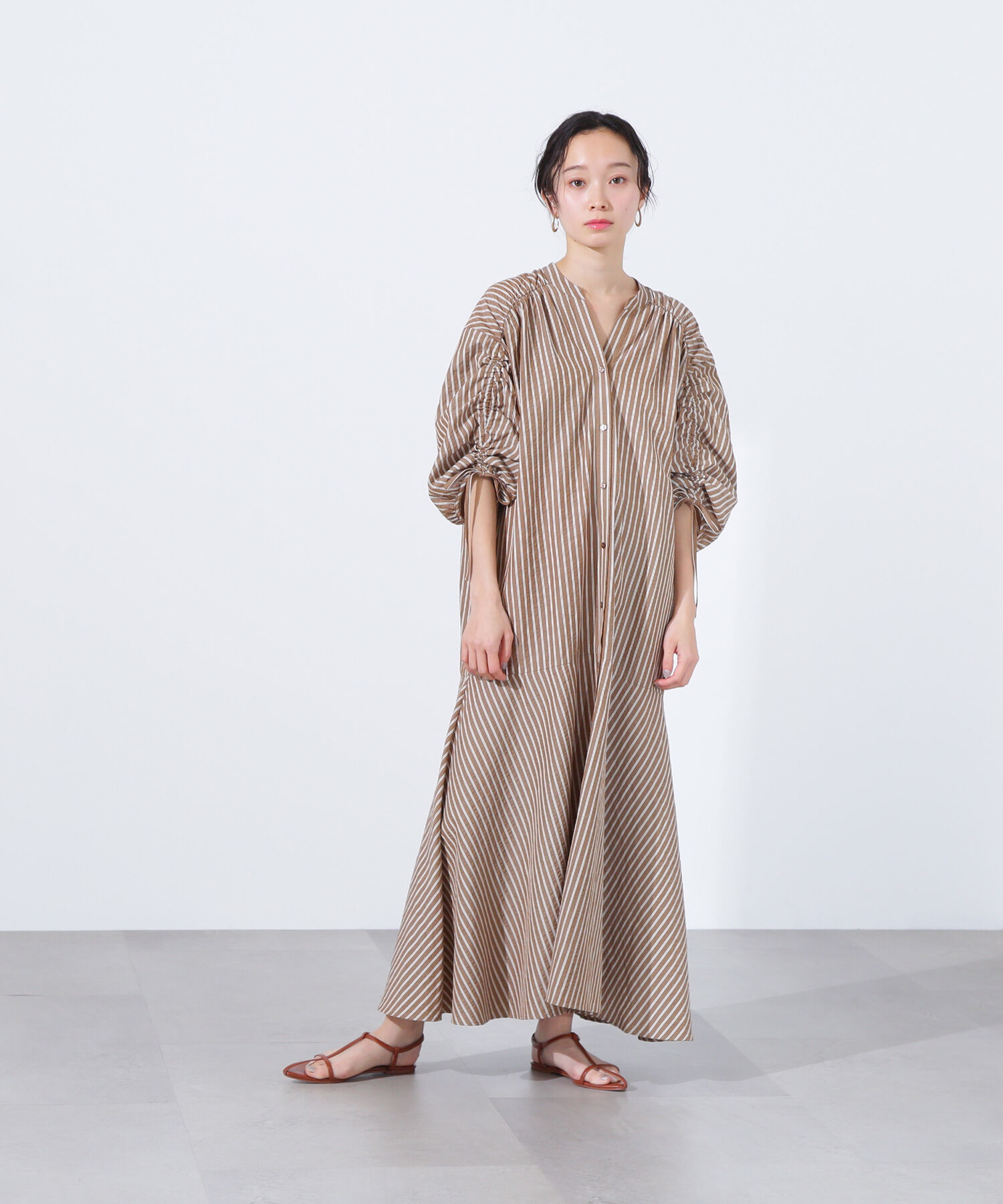  「ストライプドロストワンピース」|ワンピース|