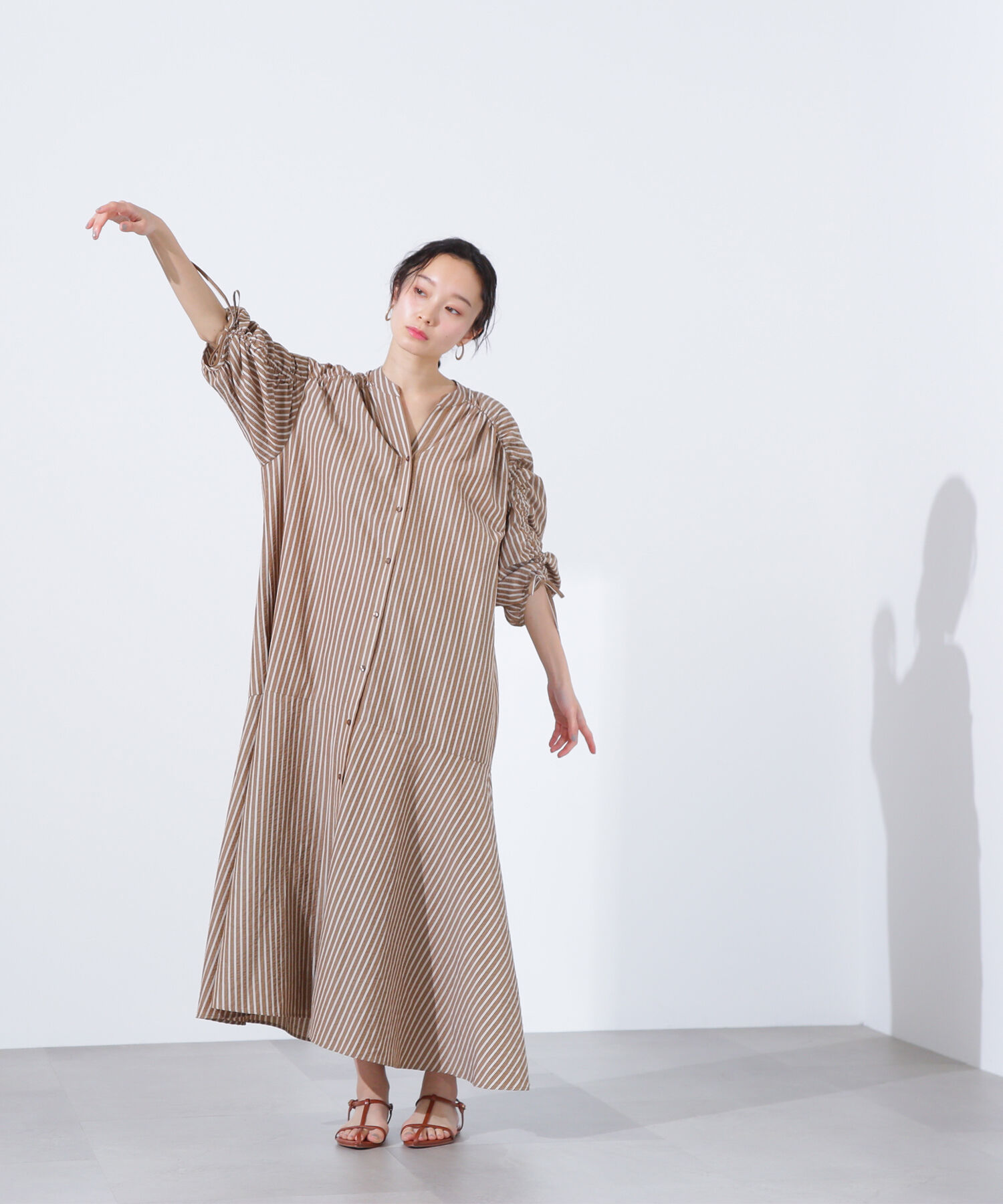  「ストライプドロストワンピース」|ワンピース|