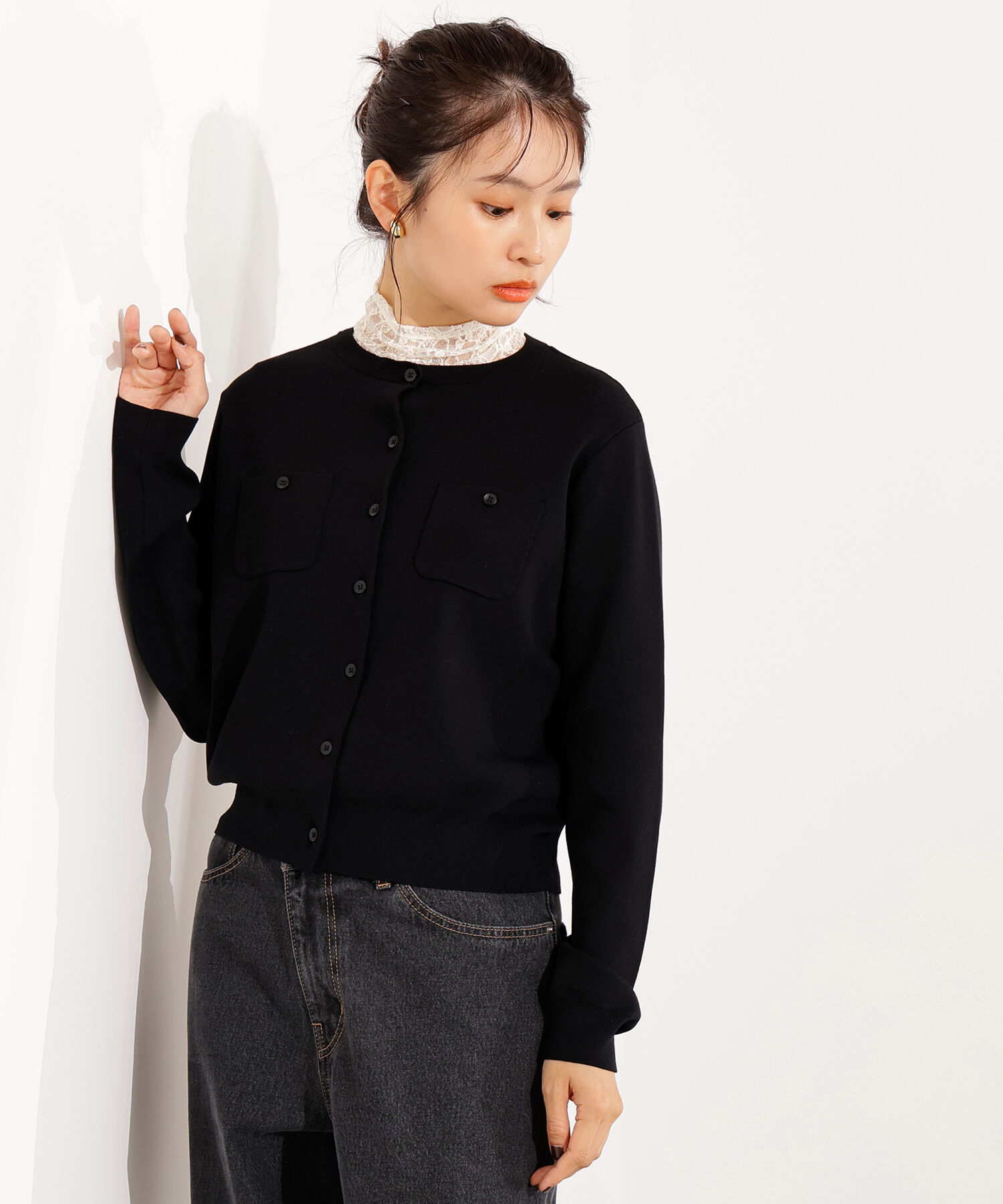  「ベーシックポケットカーディガン」|ニット・セーター|
