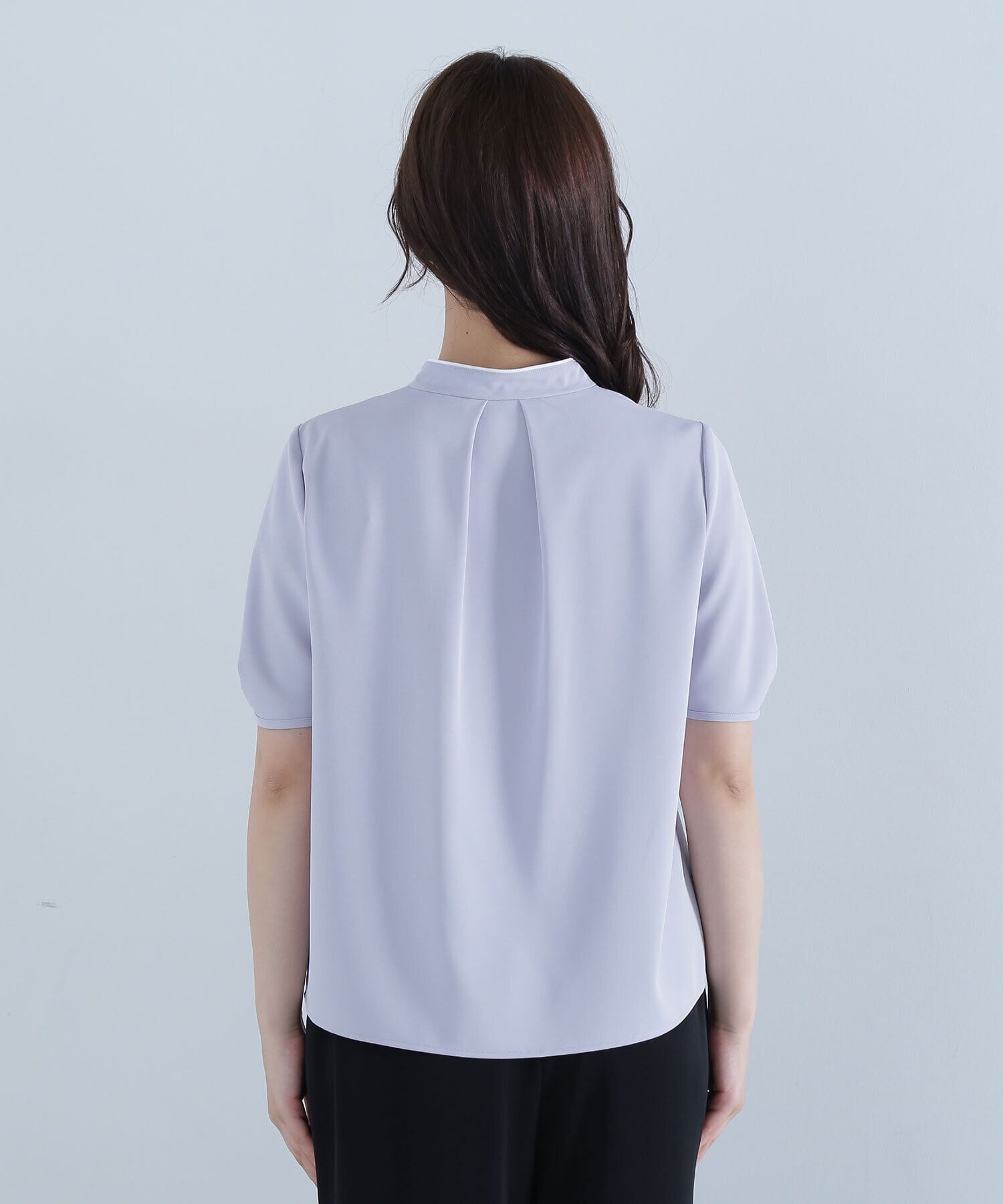  「バイカラーナローボウタイブラウス」|シャツ・ブラウス|