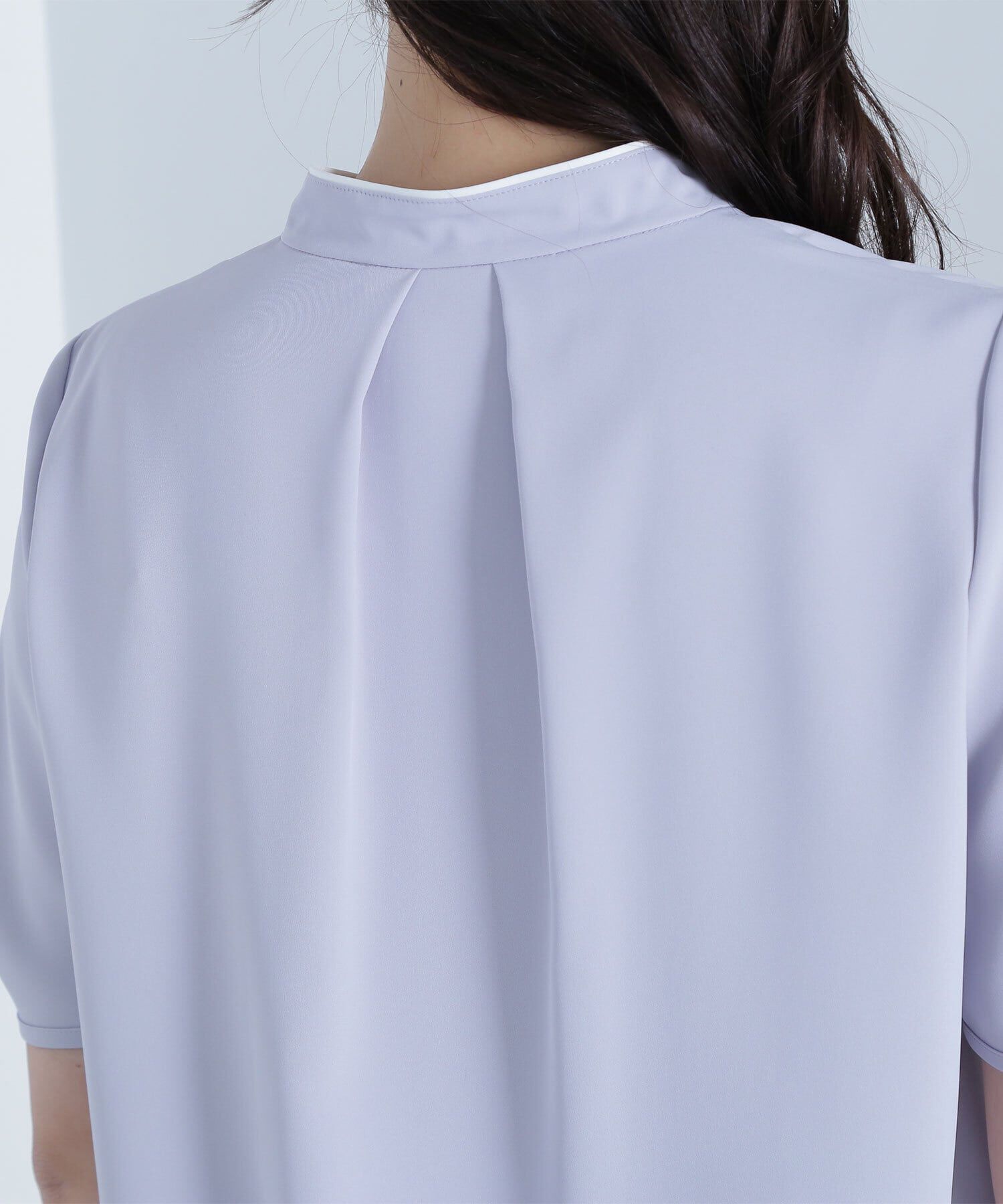  「バイカラーナローボウタイブラウス」|シャツ・ブラウス|