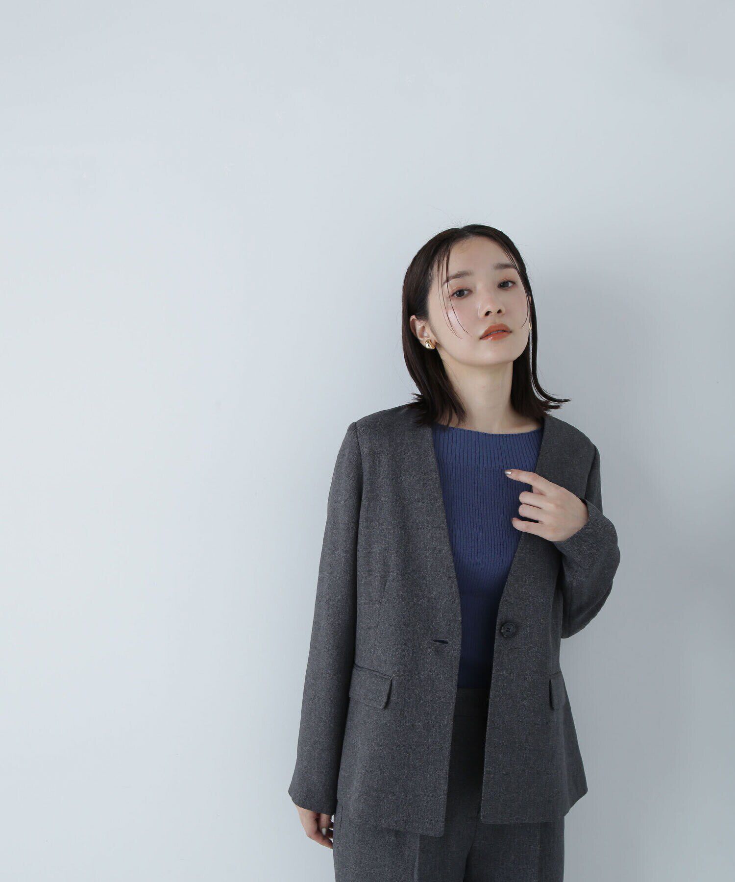  「シャークスキン SETUP ノーカラージャケット　24AW」|その他|