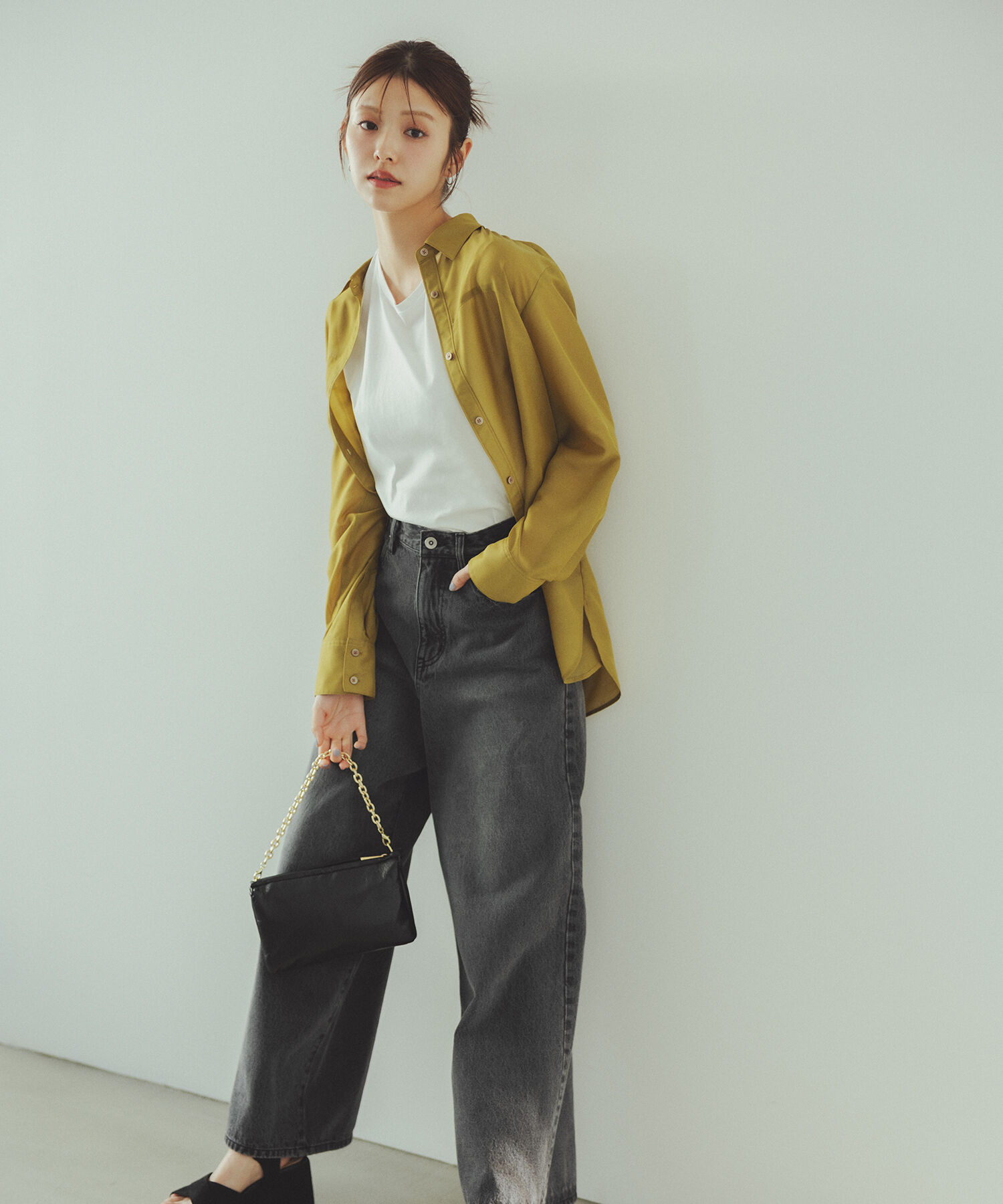  「バギーデニムパンツ」|その他|クロ